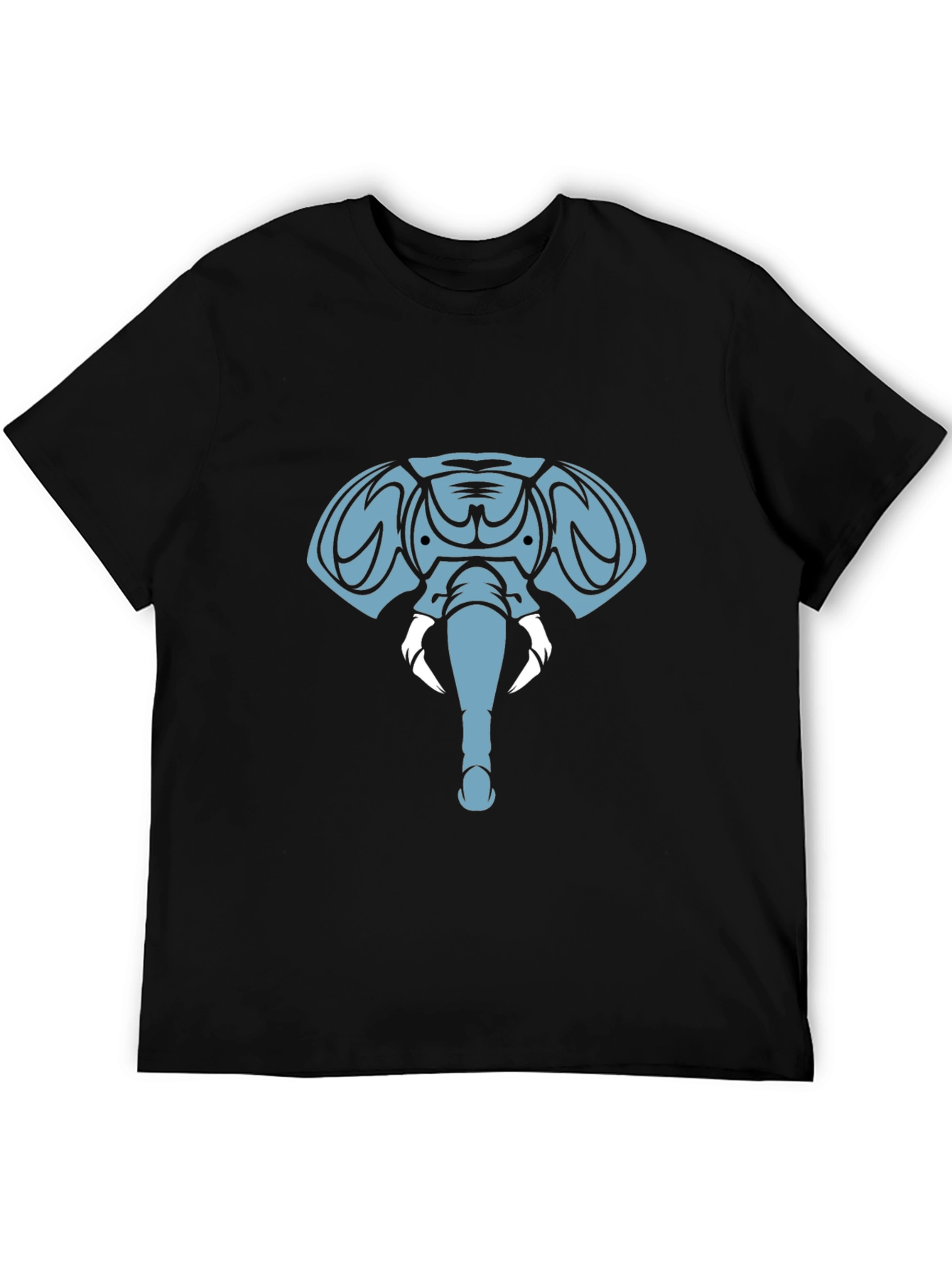 Elephant Graphic Tee - Stylish Black Cotton T-Shirt