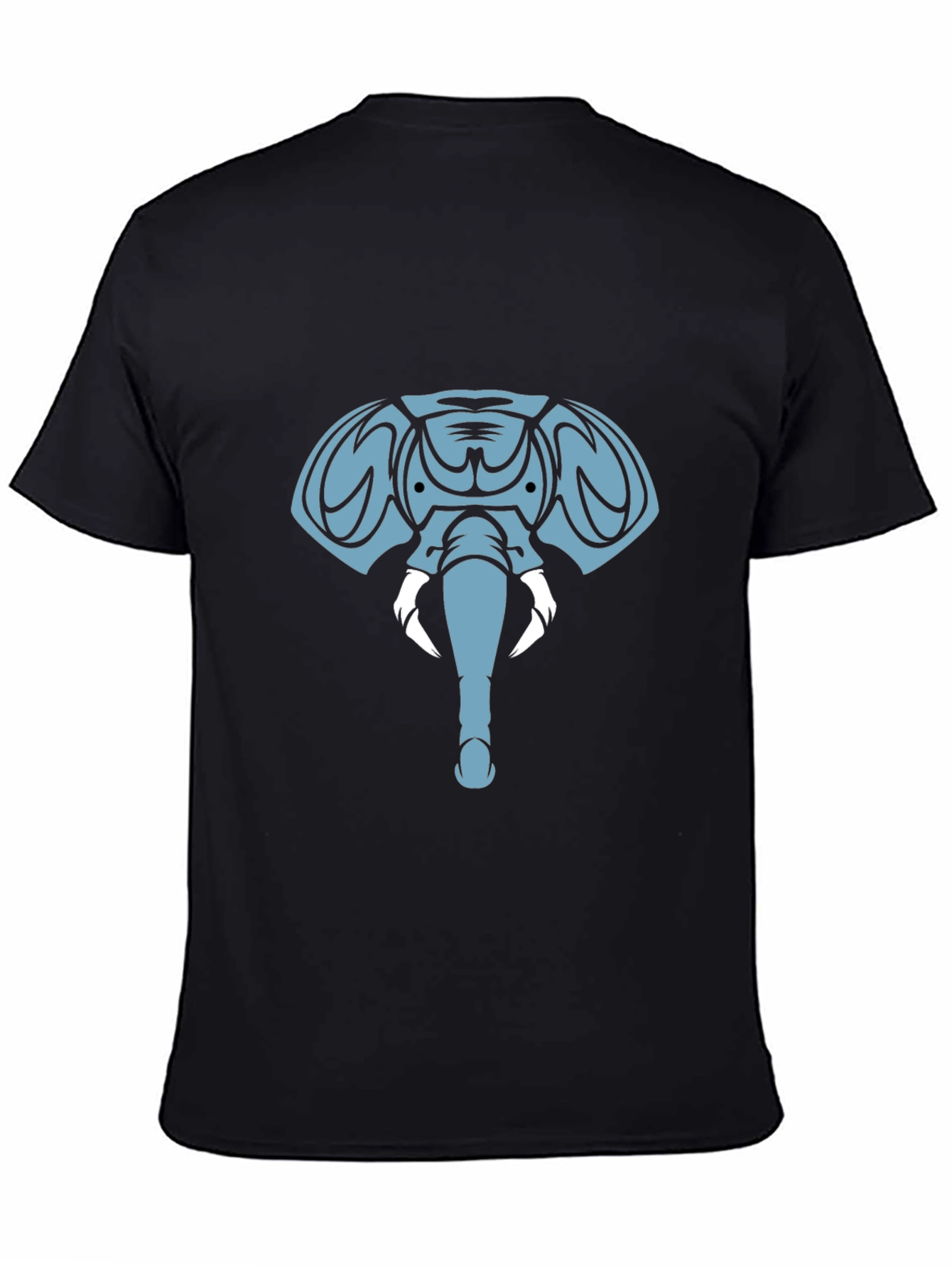 Elephant Graphic Tee - Stylish Black Cotton T-Shirt