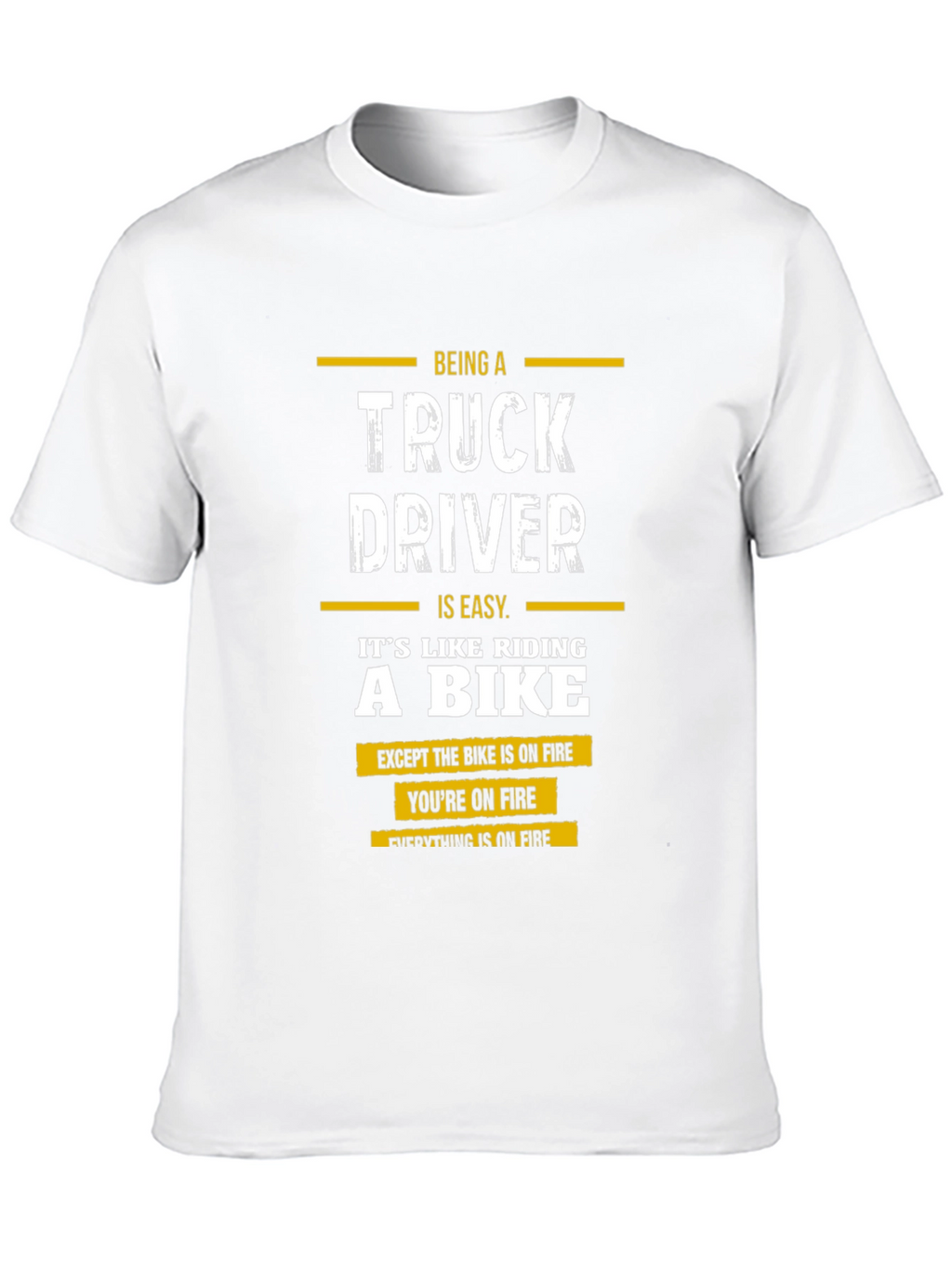 Truck Driver On Fire Graphic T-Shirt