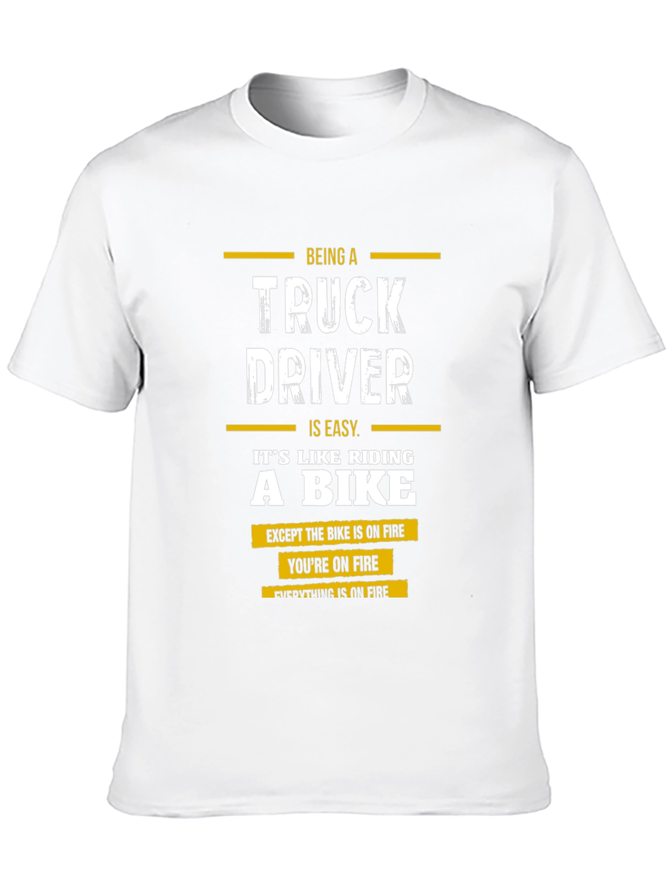 Truck Driver On Fire Graphic T-Shirt