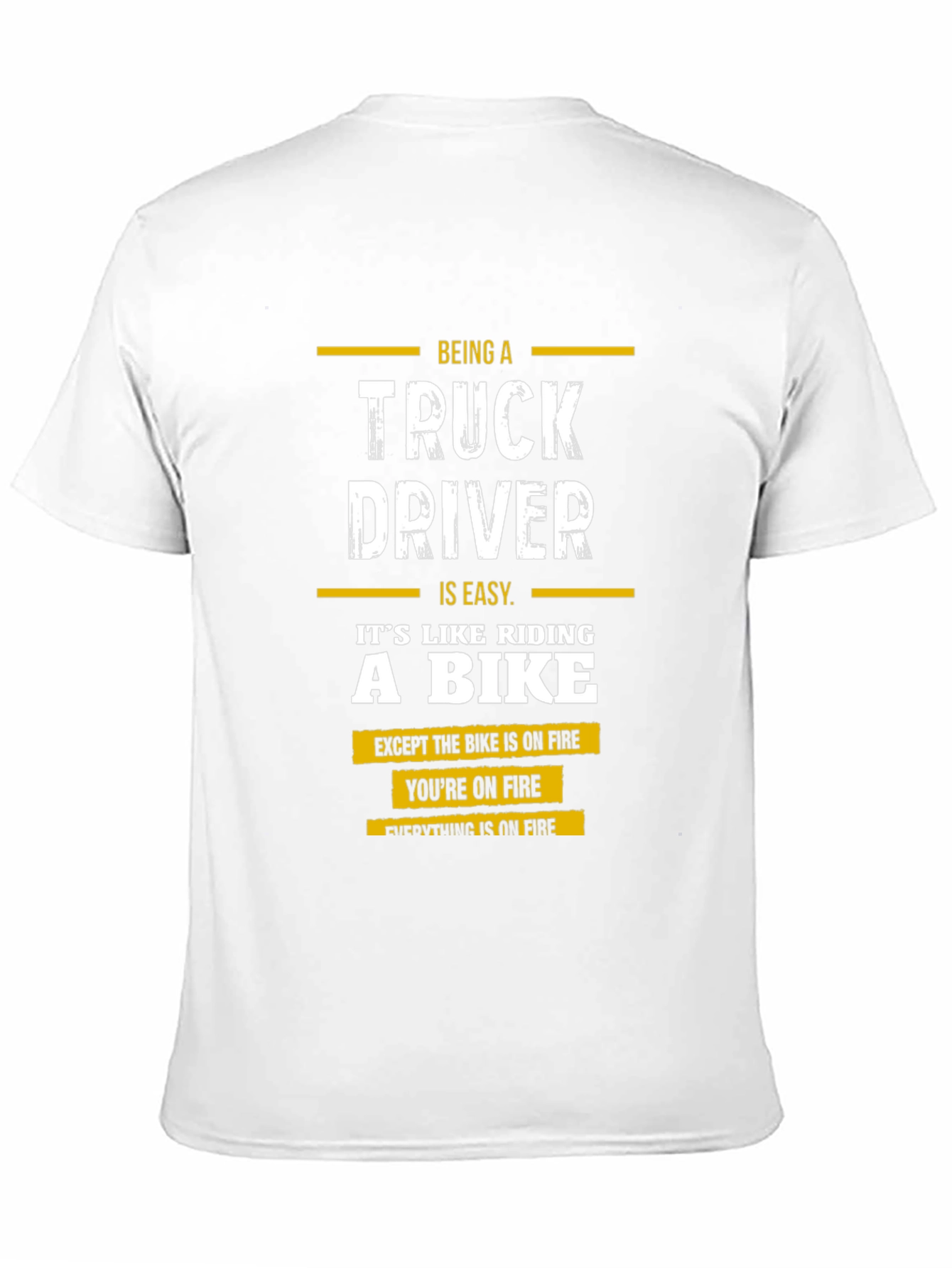 Truck Driver On Fire Graphic T-Shirt