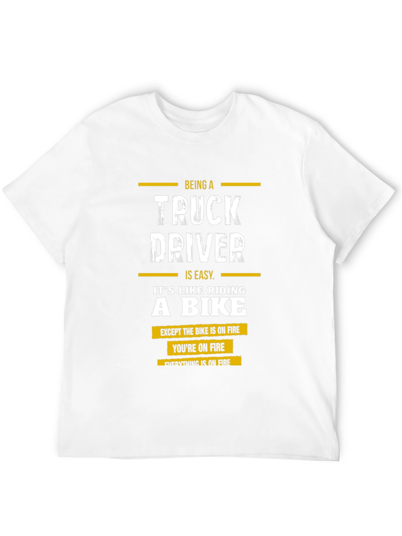 Truck Driver On Fire Graphic T-Shirt
