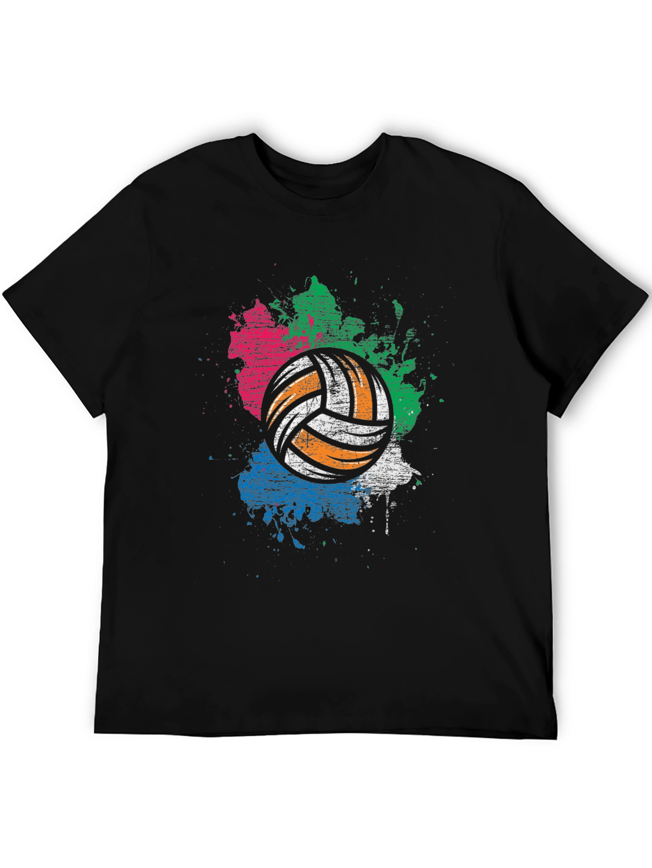 Volleyball Graphic Tee - Colorful Splash Design