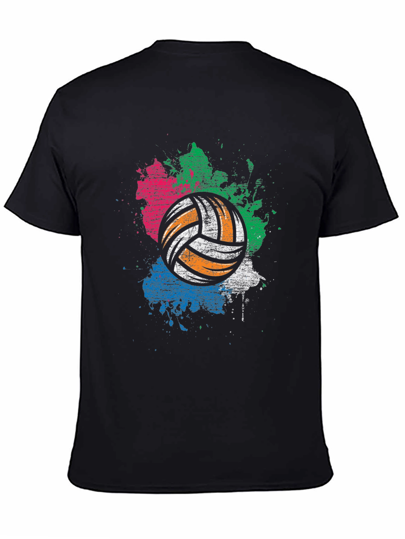 Volleyball Graphic Tee - Colorful Splash Design