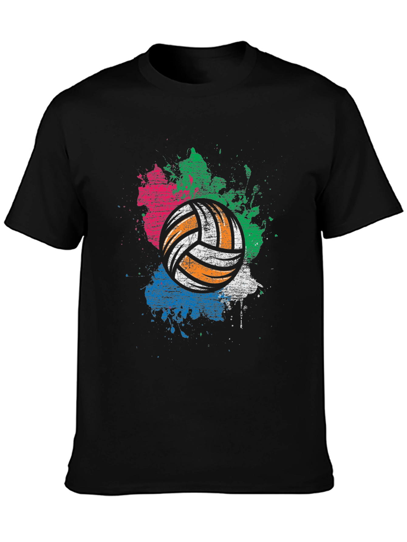 Volleyball Graphic Tee - Colorful Splash Design