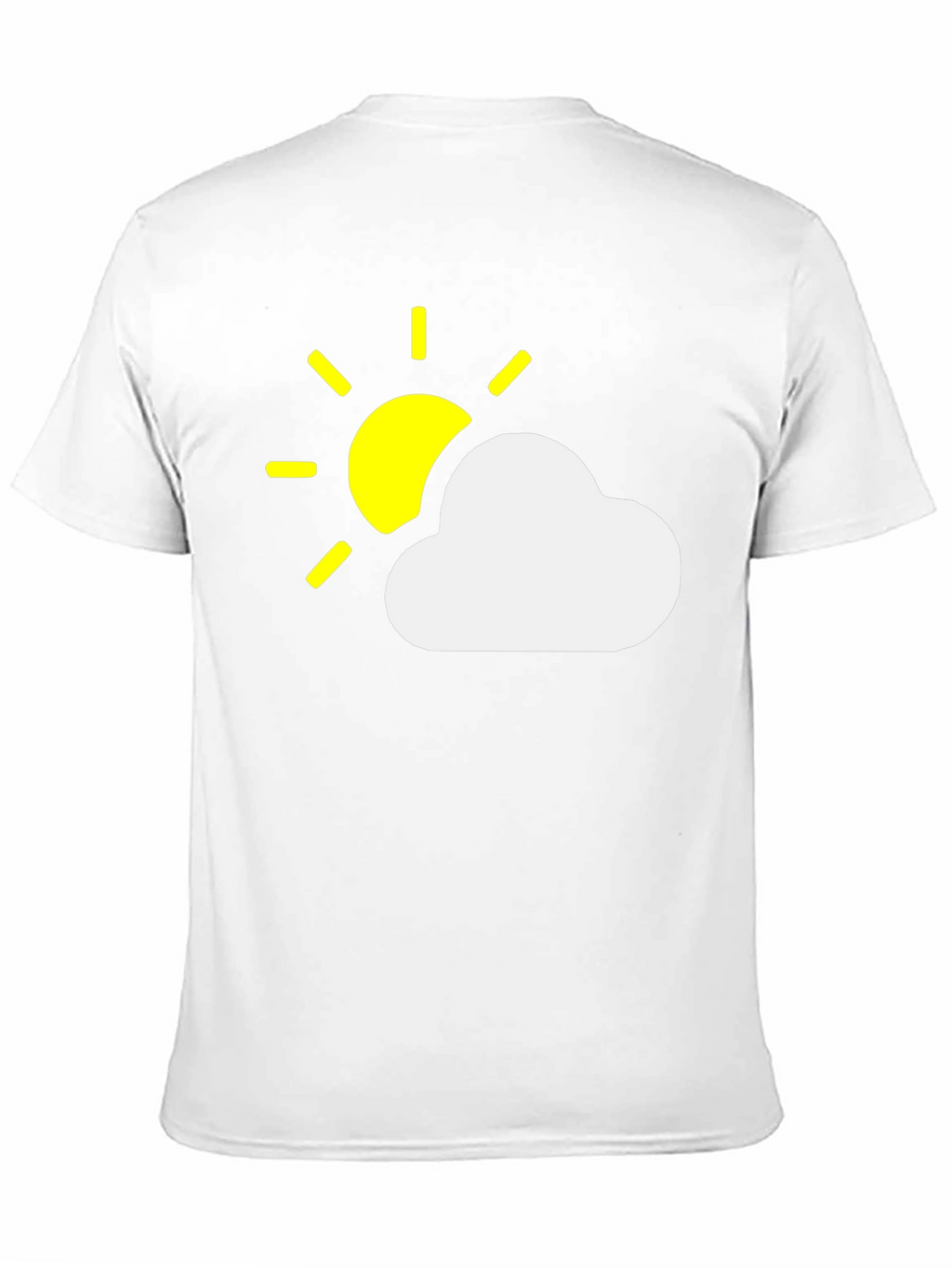 Sunny Day Cloud Graphic Black T-Shirt