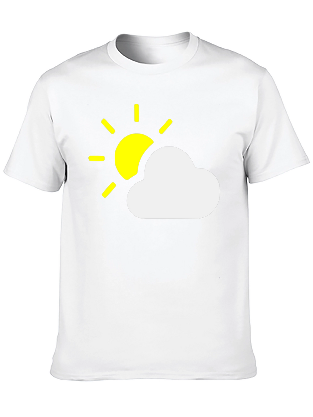 Sunny Day Cloud Graphic Black T-Shirt