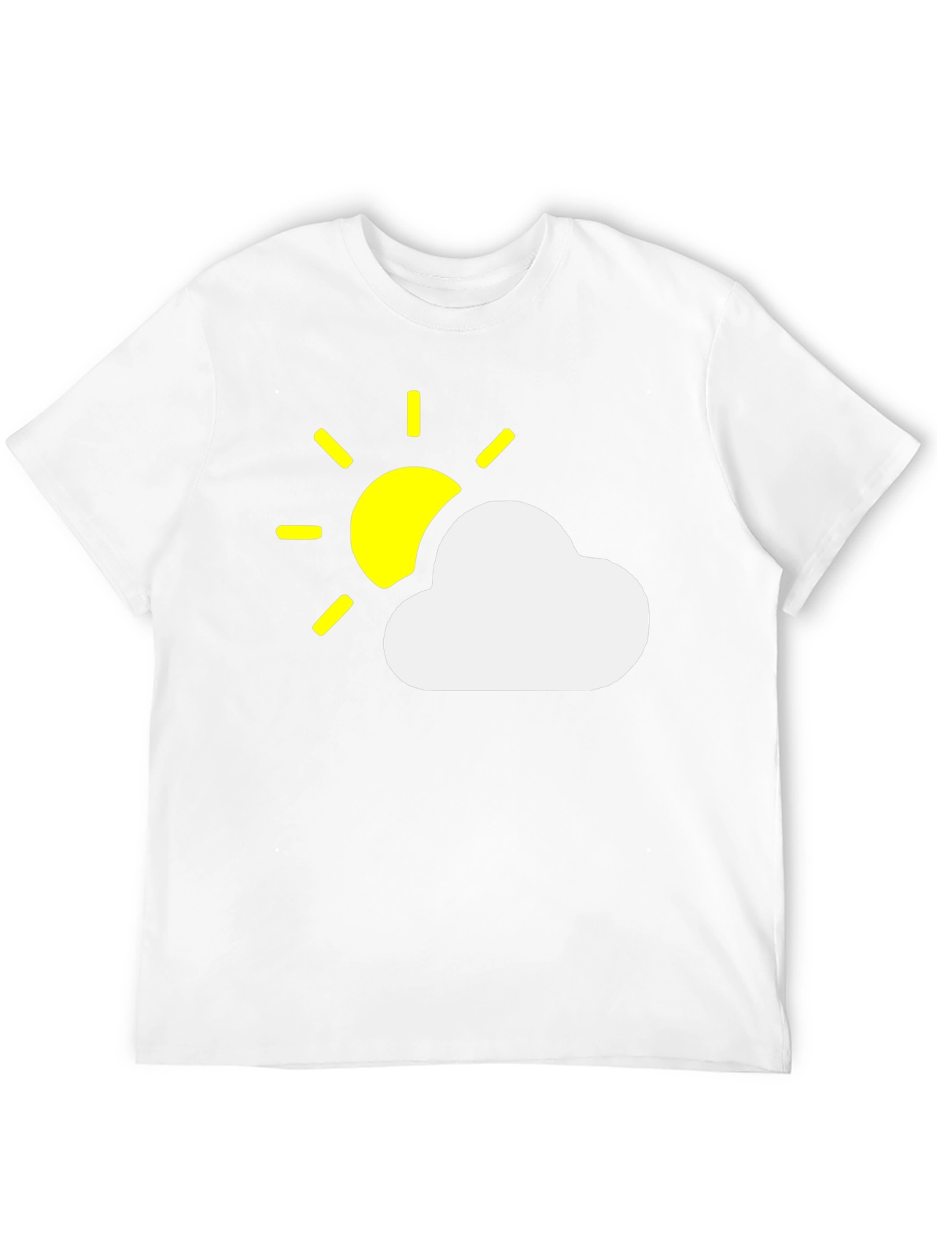 Sunny Day Cloud Graphic Black T-Shirt