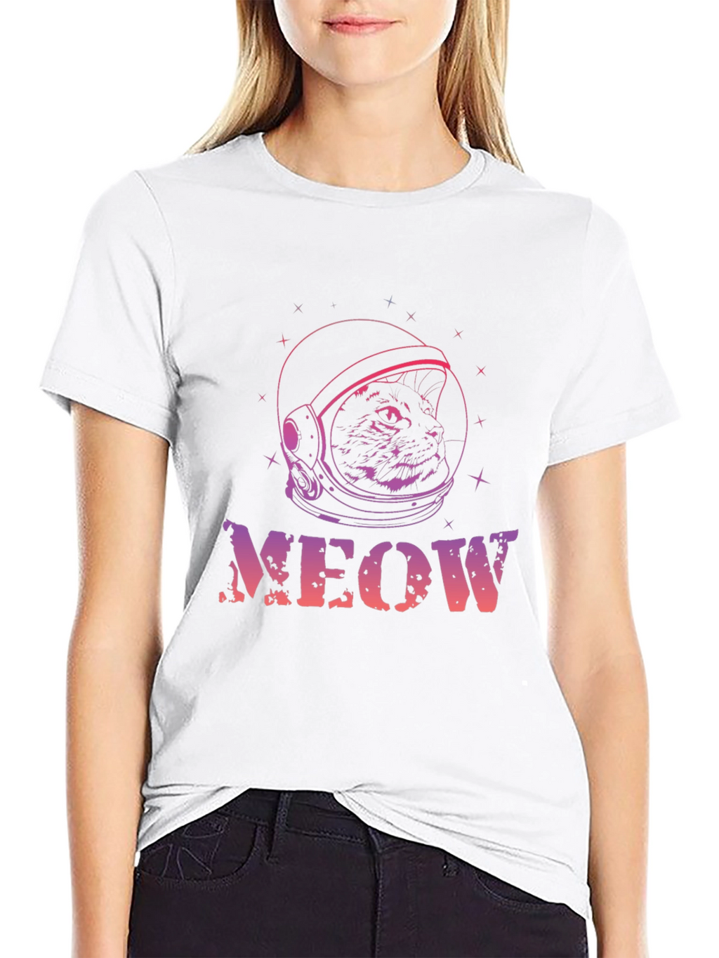 Astronaut Cat Meow T-Shirt