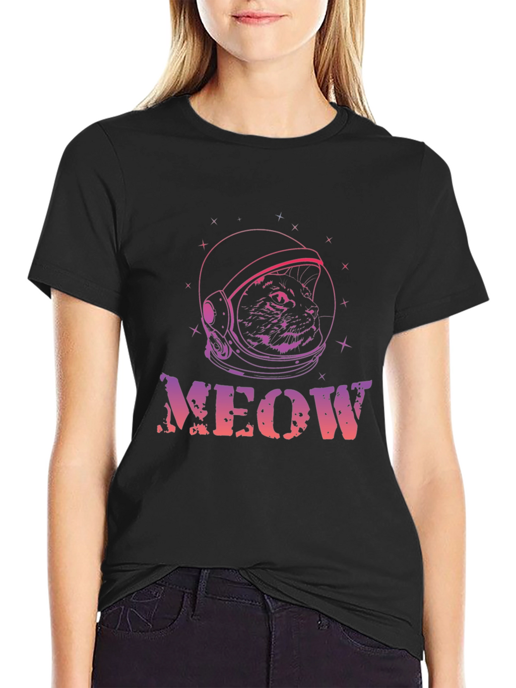 Astronaut Cat Meow T-Shirt