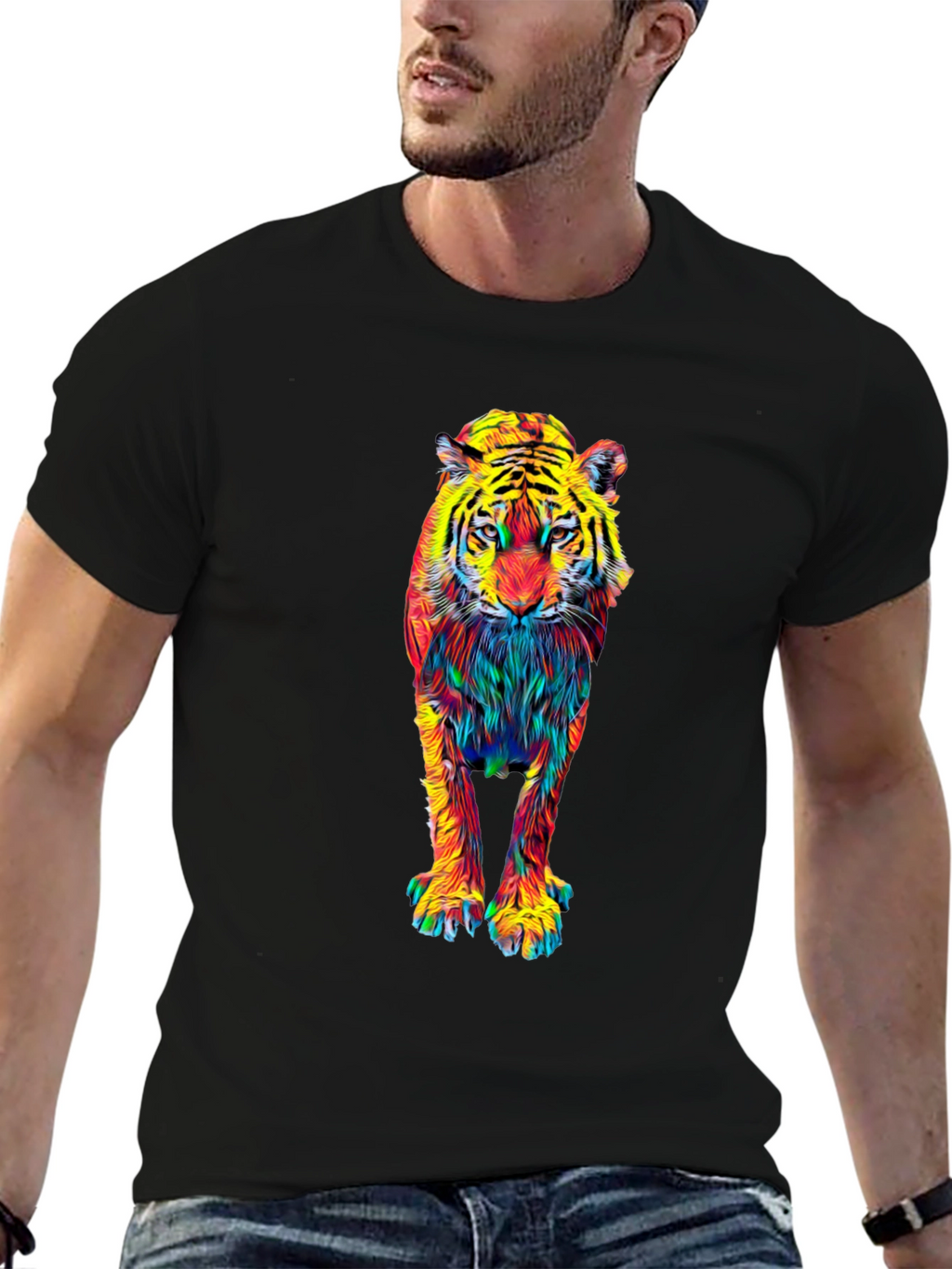 Vibrant Tiger Graphic Tee - Bold Style