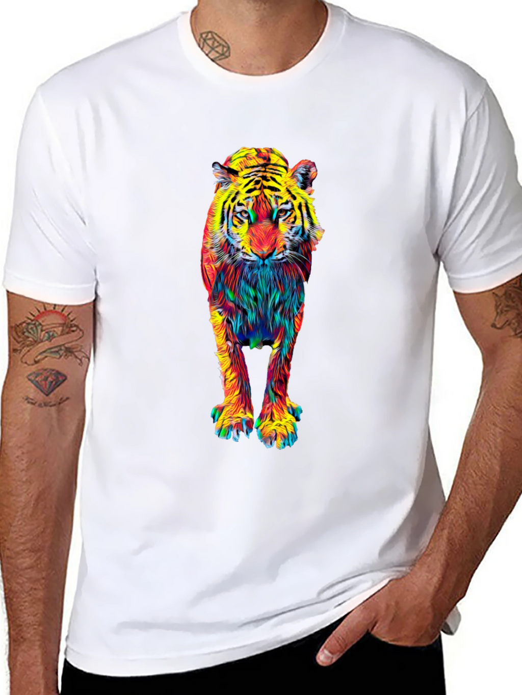 Vibrant Tiger Graphic Tee - Bold Style