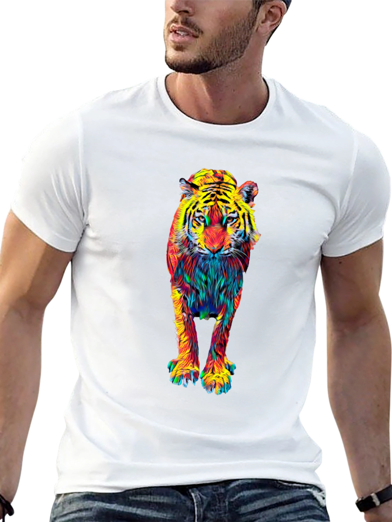 Vibrant Tiger Graphic Tee - Bold Style