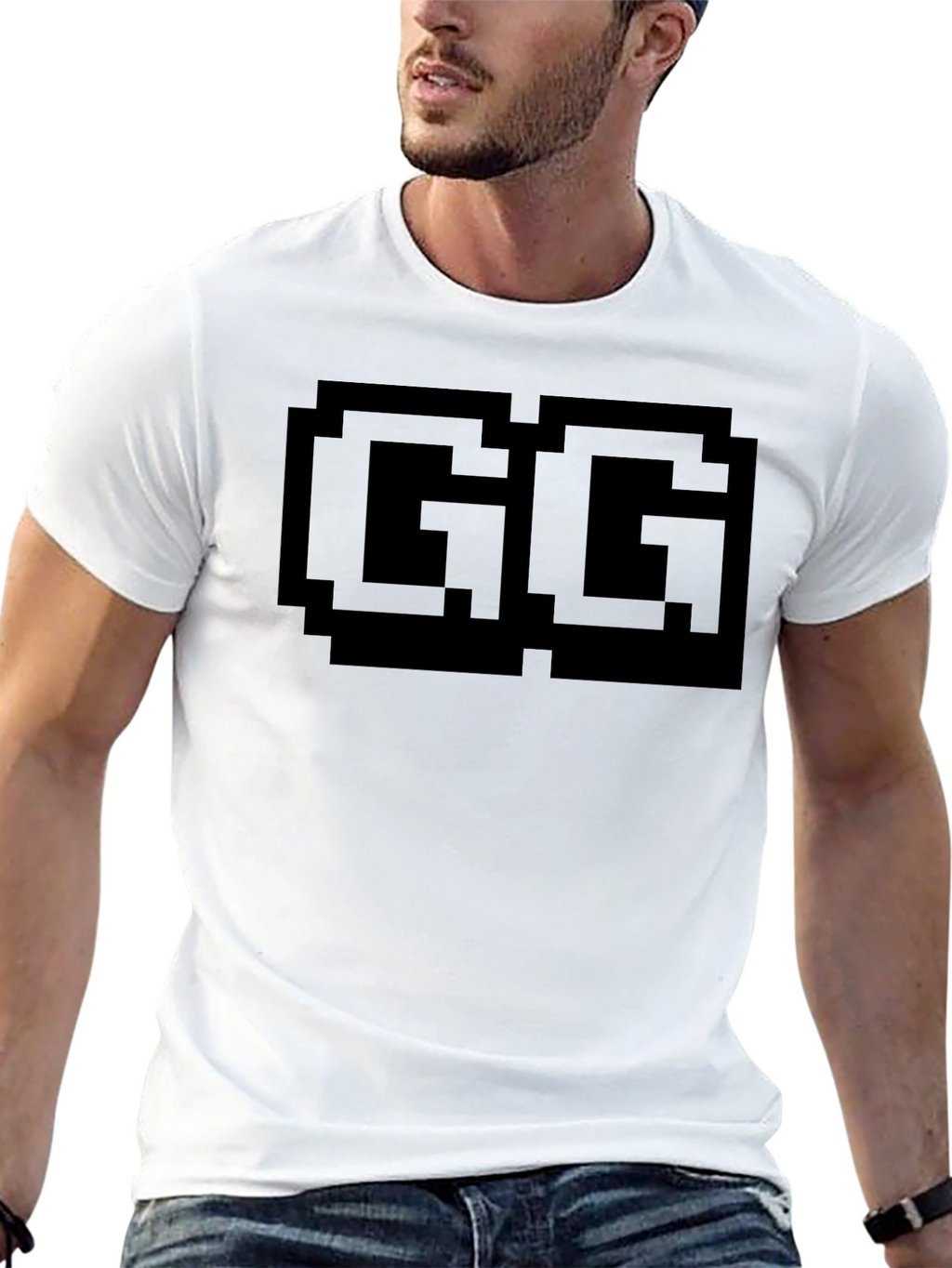 Pixel GG Graphic T-Shirt - Gamer Style Tee