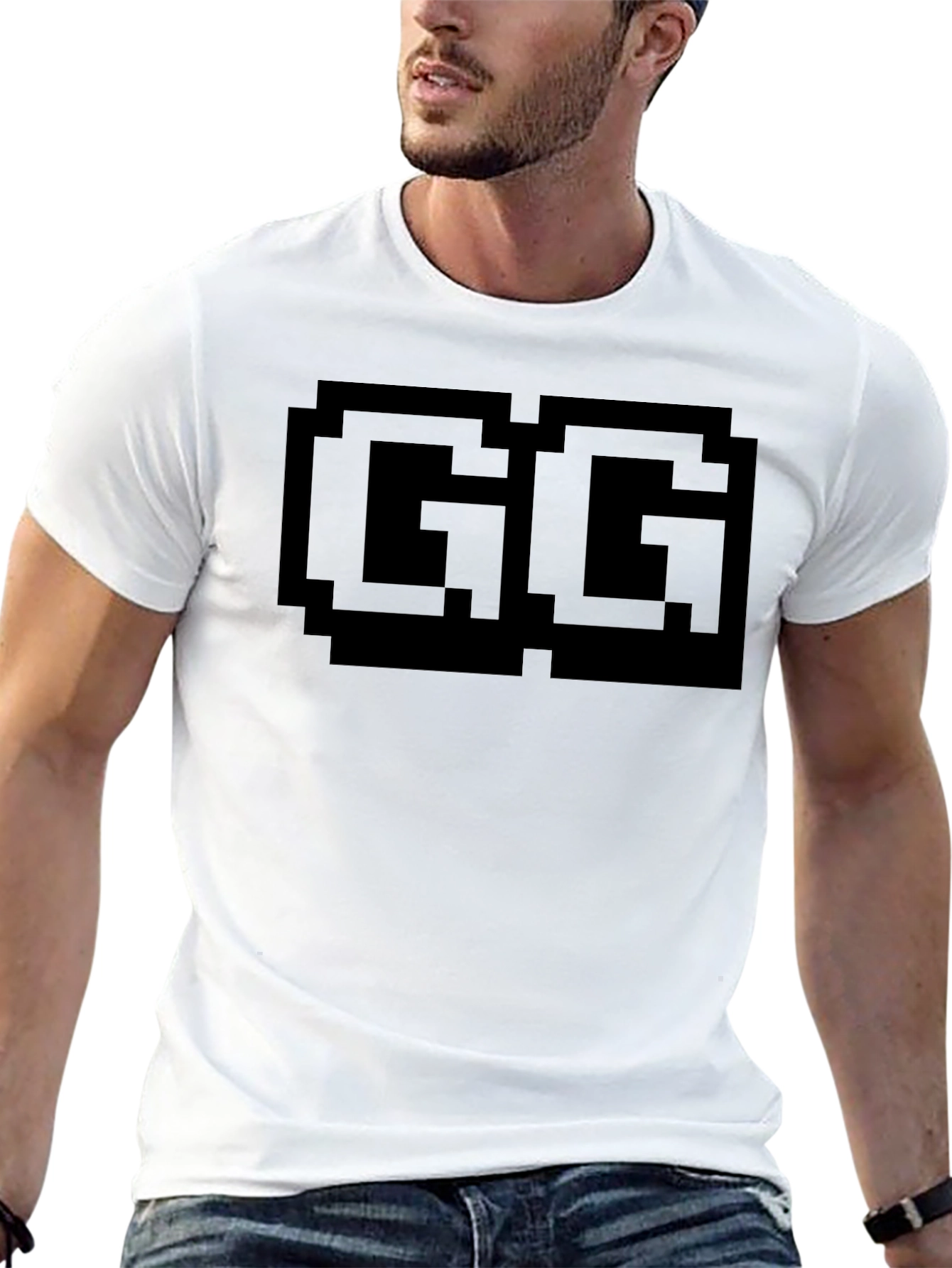 Pixel GG Graphic T-Shirt - Gamer Style Tee