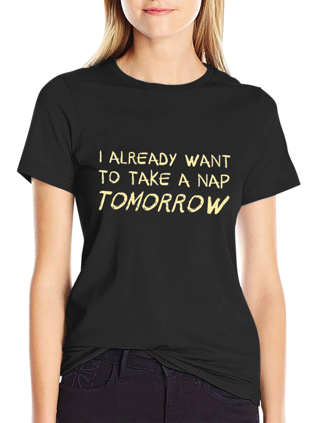 Funny Nap Tomorrow Black T-Shirt
