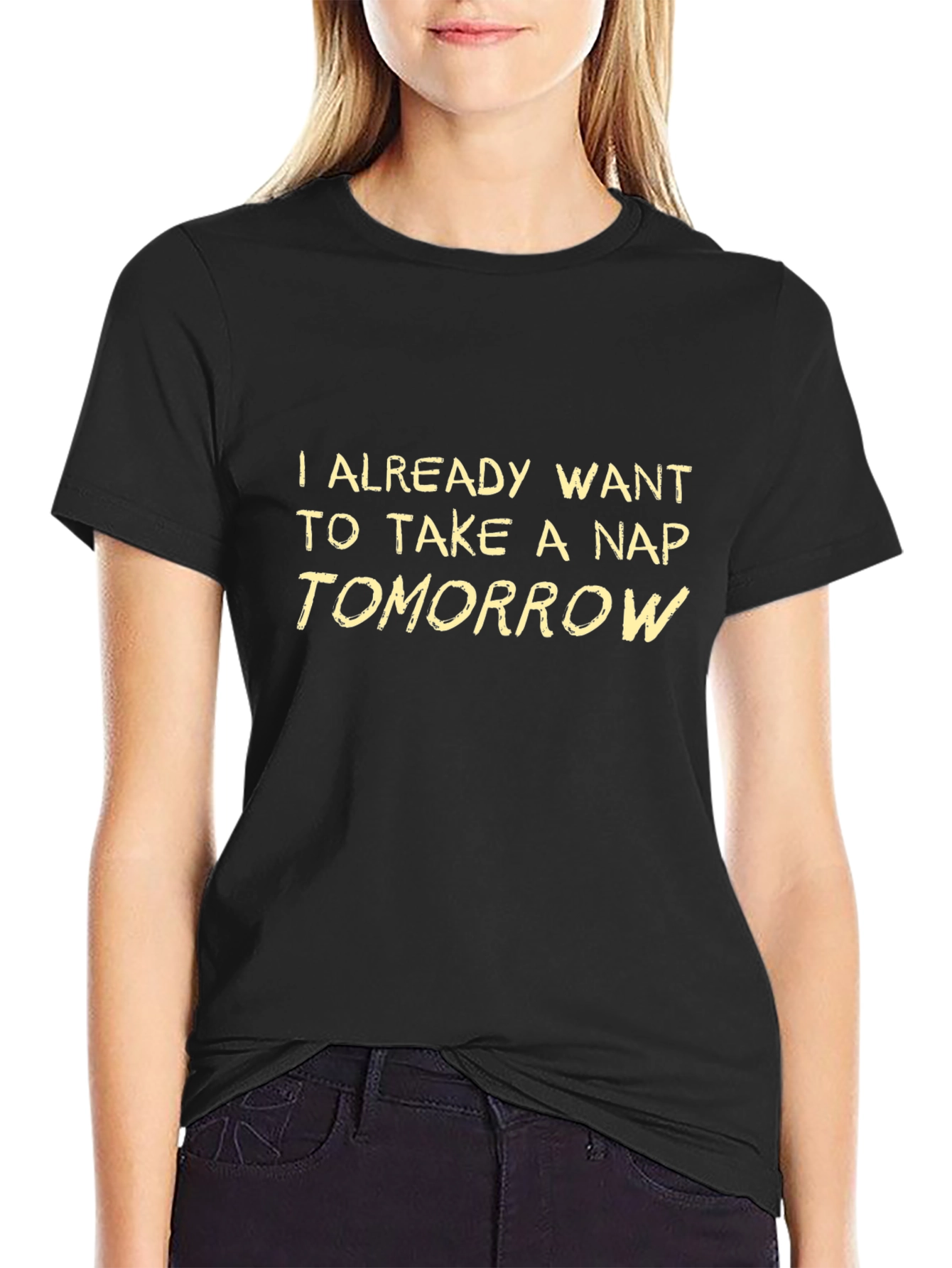 Funny Nap Tomorrow Black T-Shirt