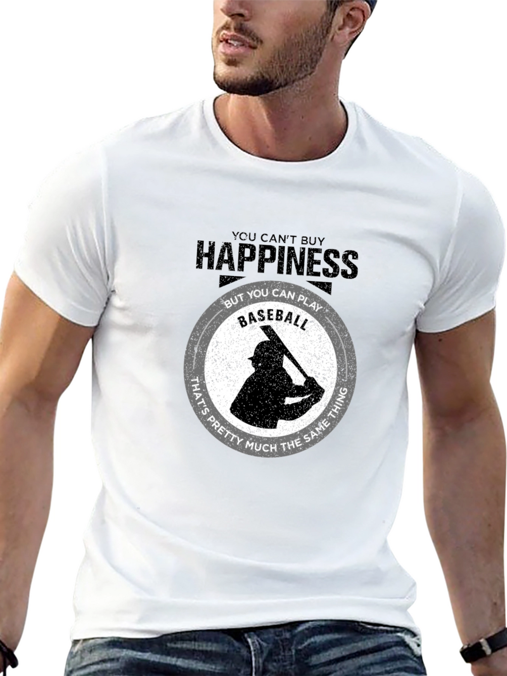 Happiness Baseball T-Shirt