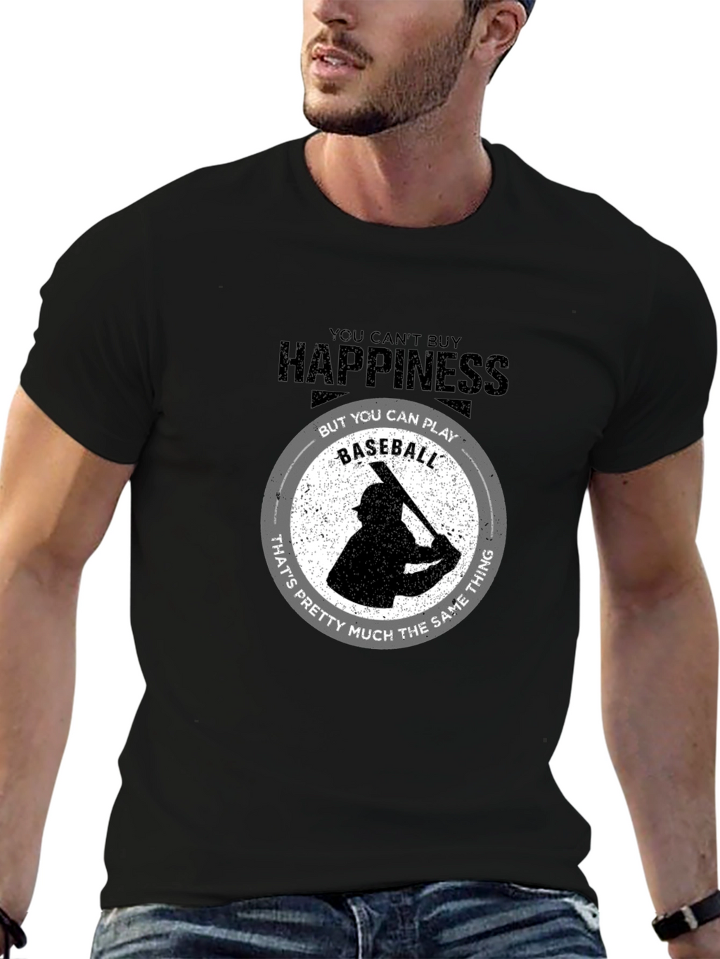 Happiness Baseball T-Shirt