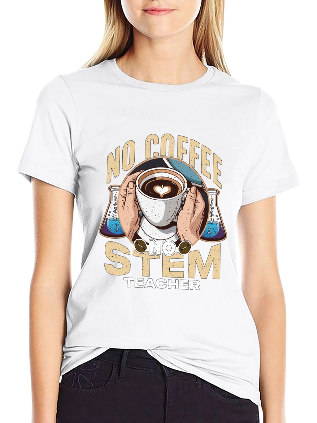 No Coffee No Stem Teacher T-Shirt