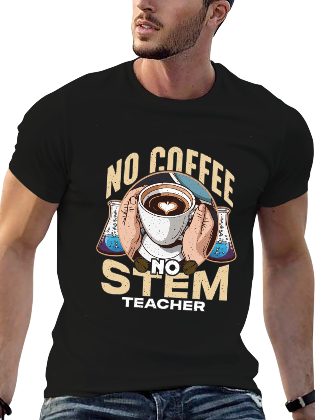 No Coffee No Stem Teacher T-Shirt