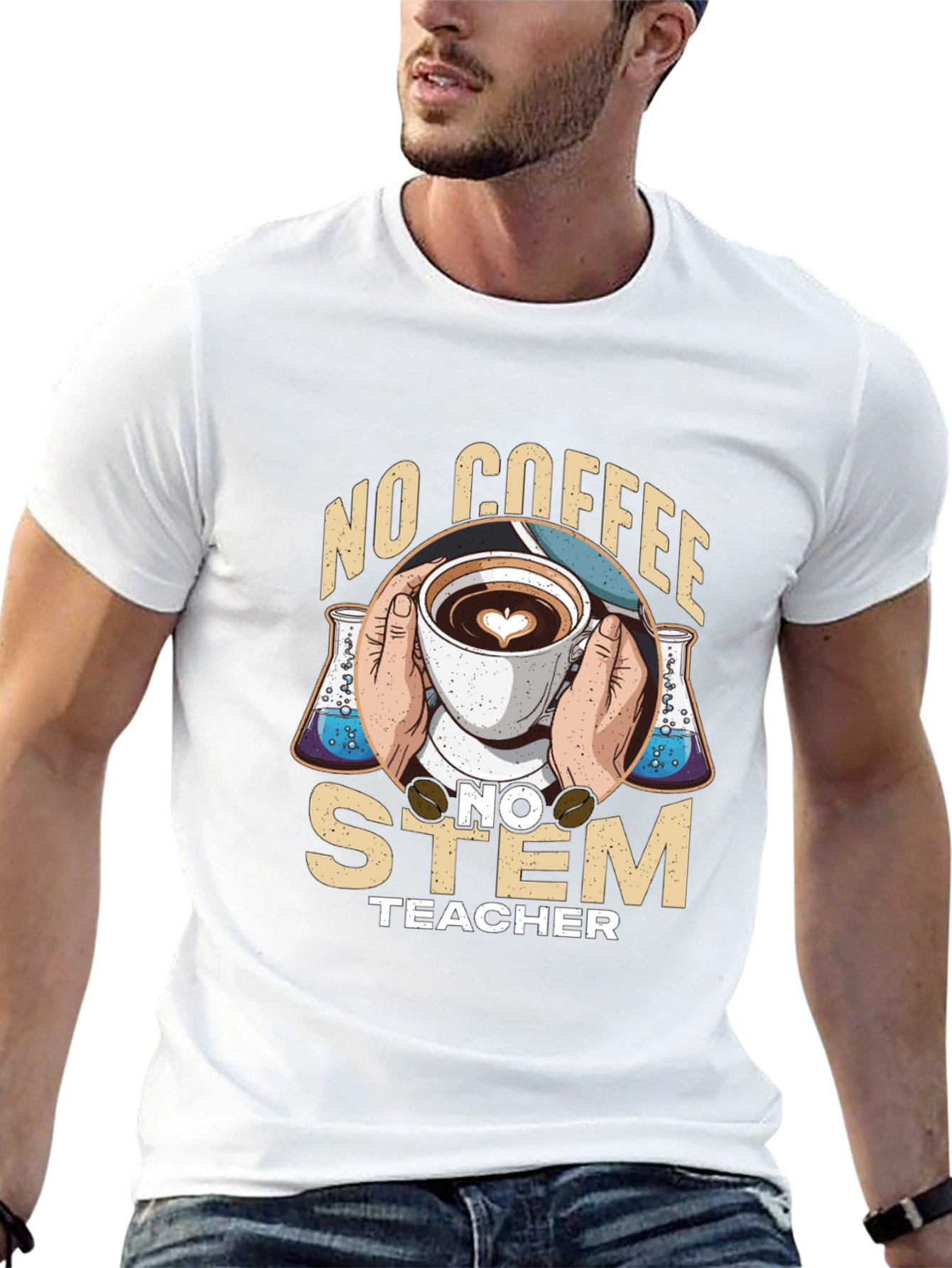 No Coffee No Stem Teacher T-Shirt