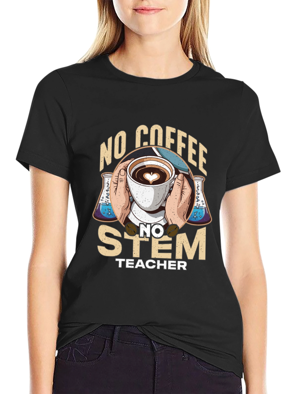 No Coffee No Stem Teacher T-Shirt