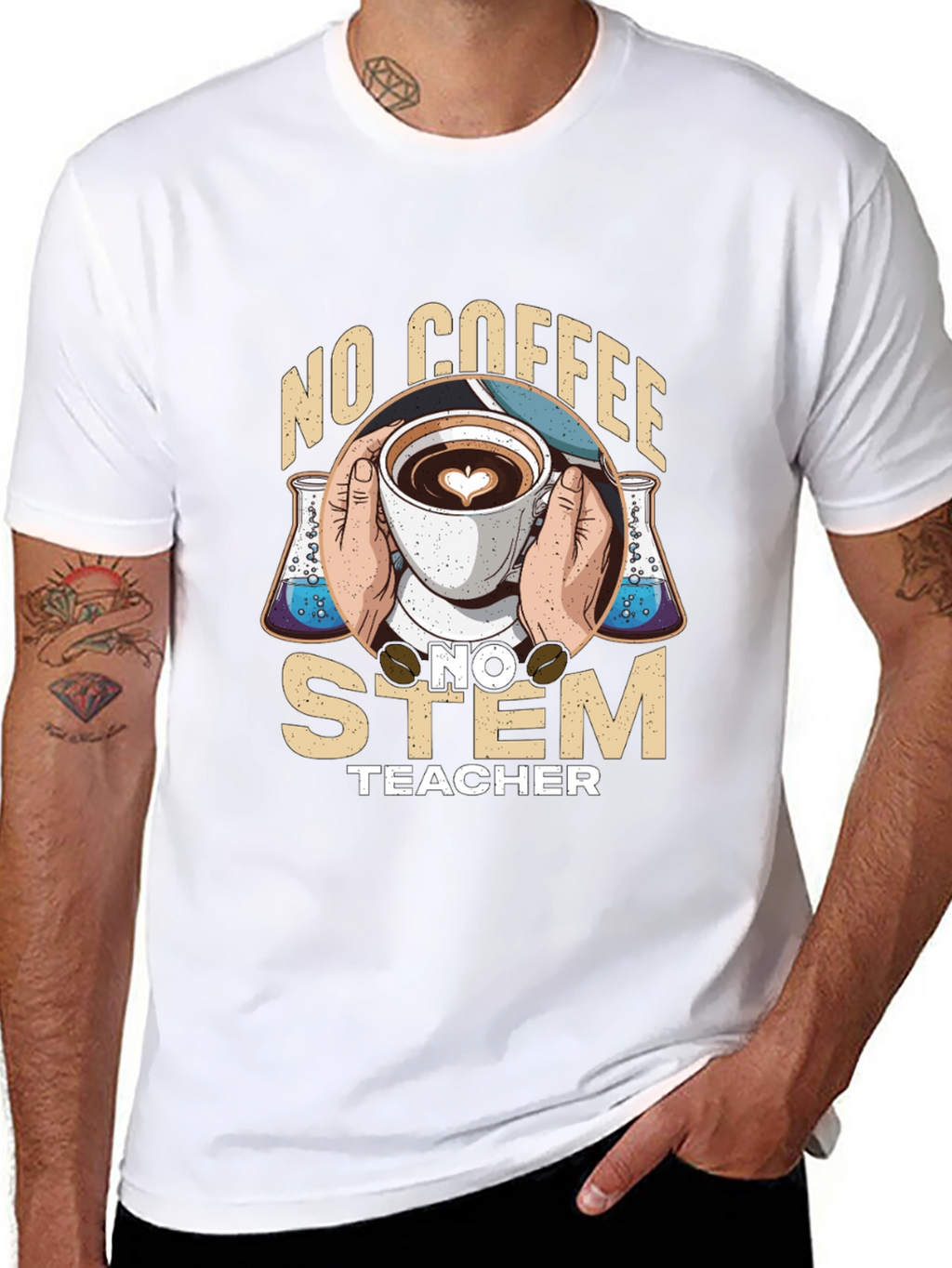 No Coffee No Stem Teacher T-Shirt
