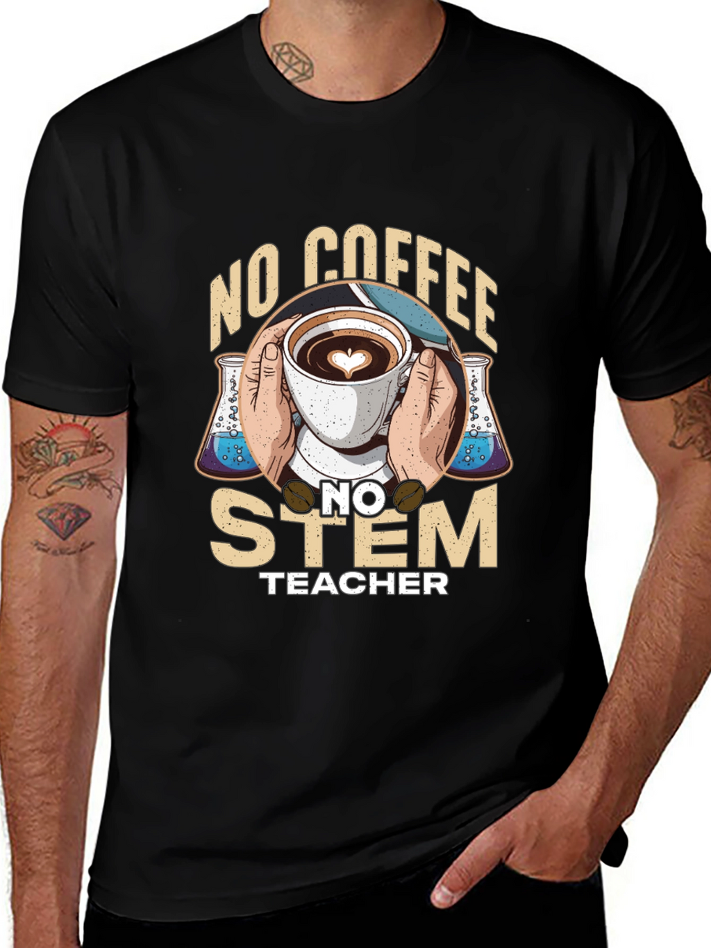 No Coffee No Stem Teacher T-Shirt