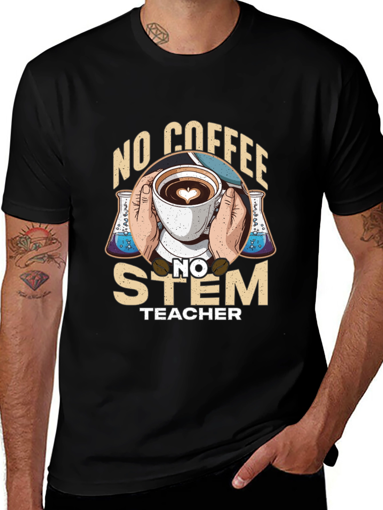 No Coffee No Stem Teacher T-Shirt