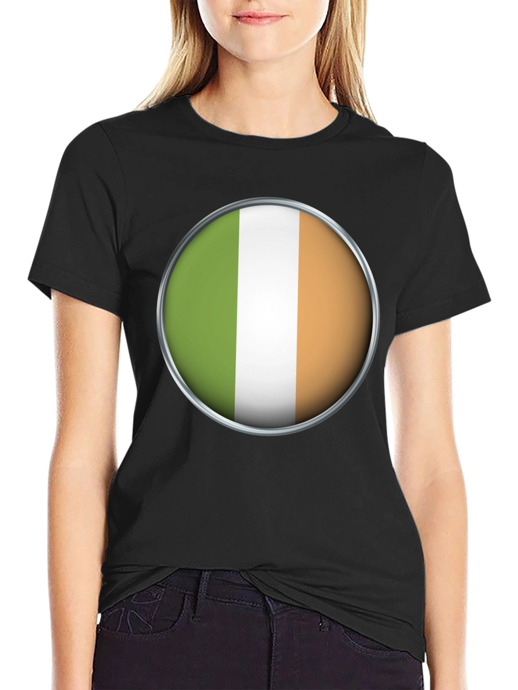 Ireland Flag Graphic T-Shirt - Black