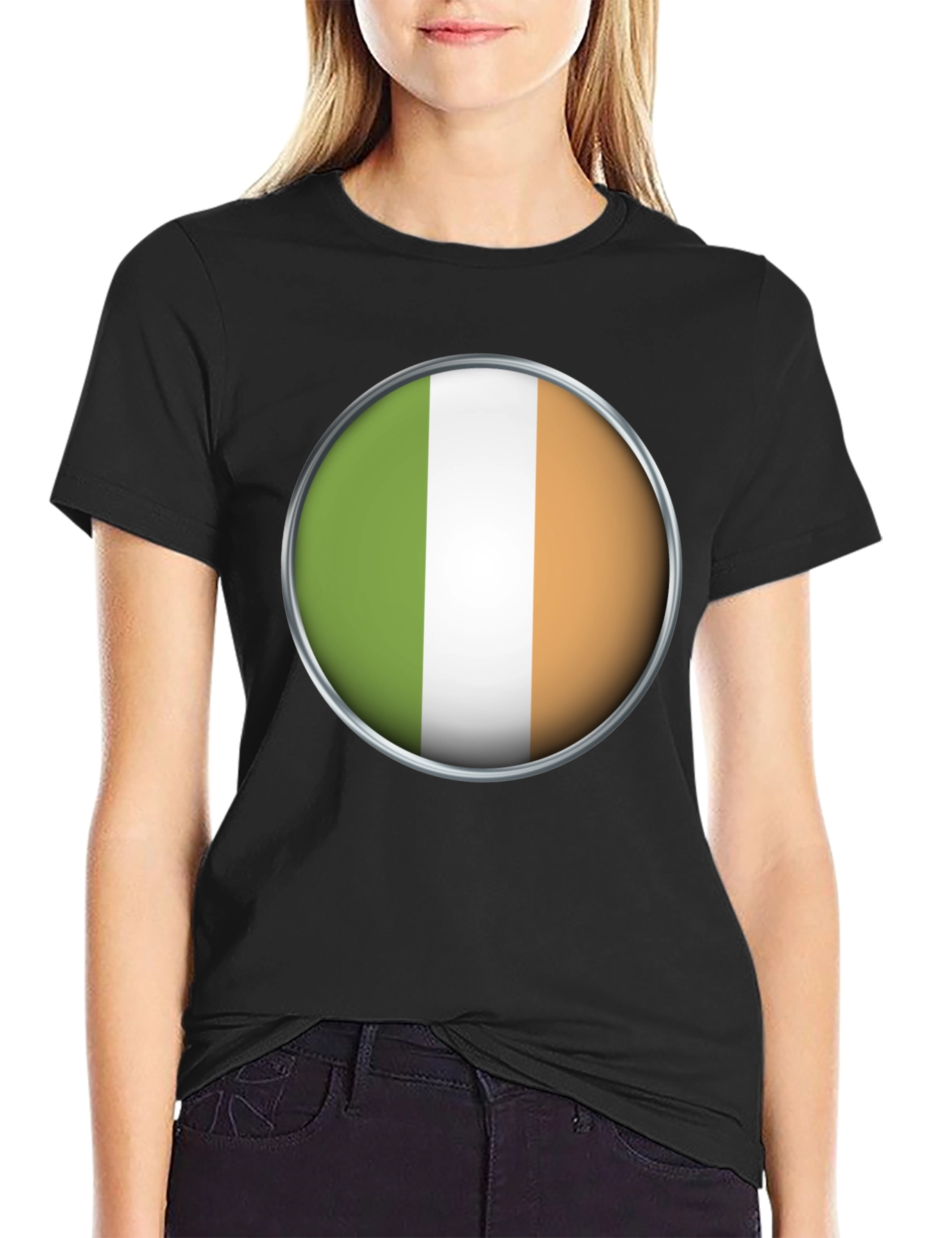Ireland Flag Graphic T-Shirt - Black