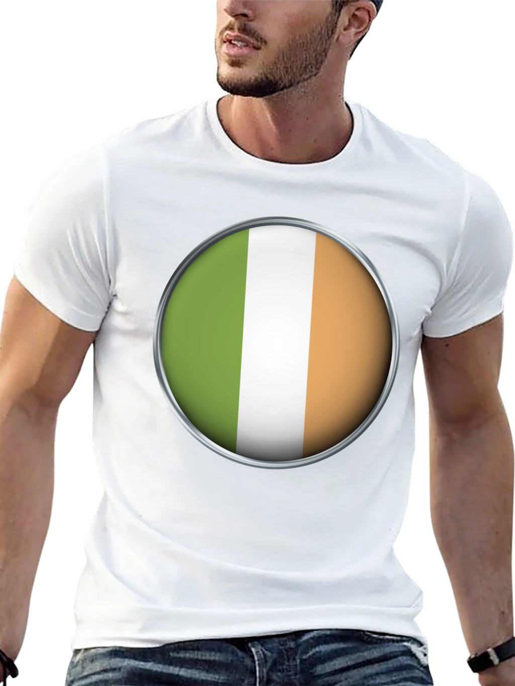 Ireland Flag Graphic T-Shirt - Black