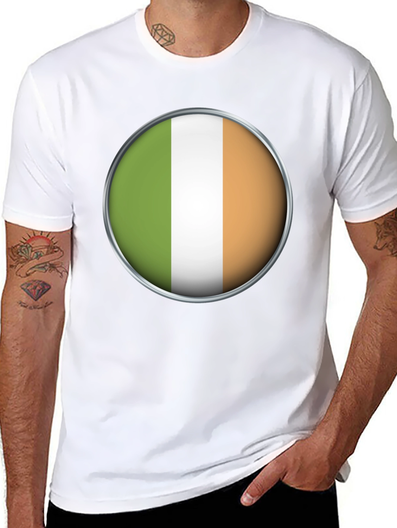 Ireland Flag Graphic T-Shirt - Black