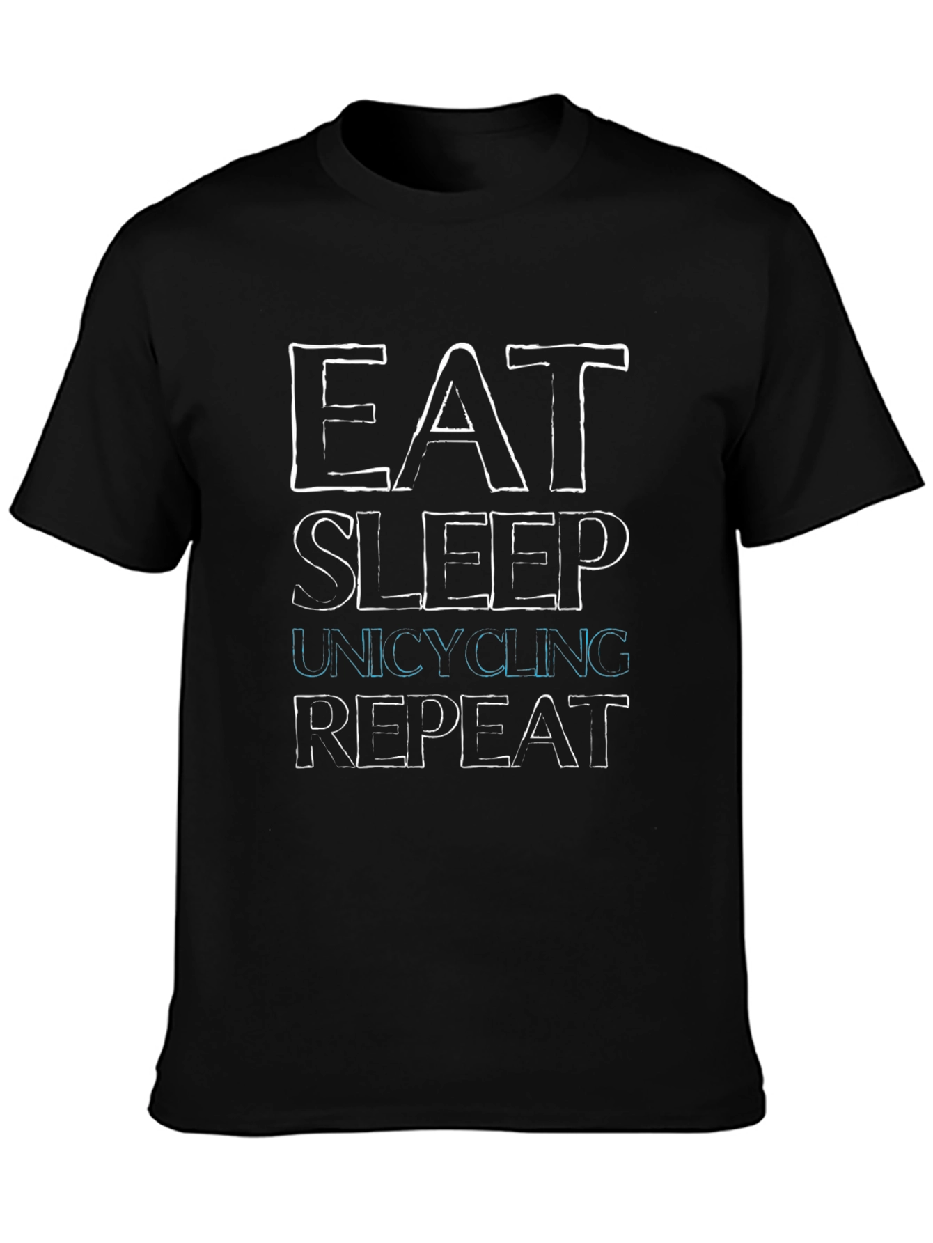 Eat Sleep Unicycling Repeat Graphic Tee