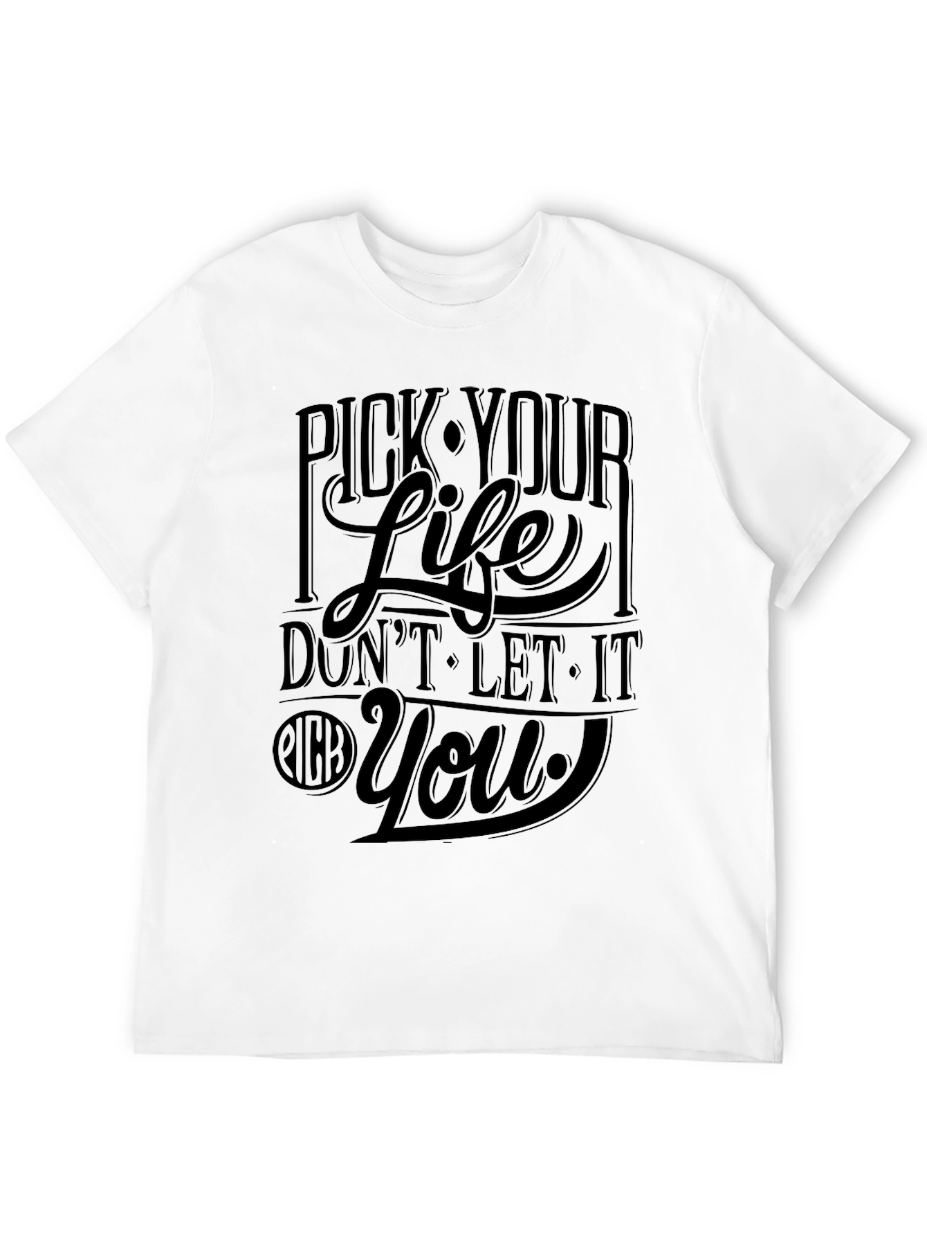 Pick Your Life Graphic T-Shirt - Black