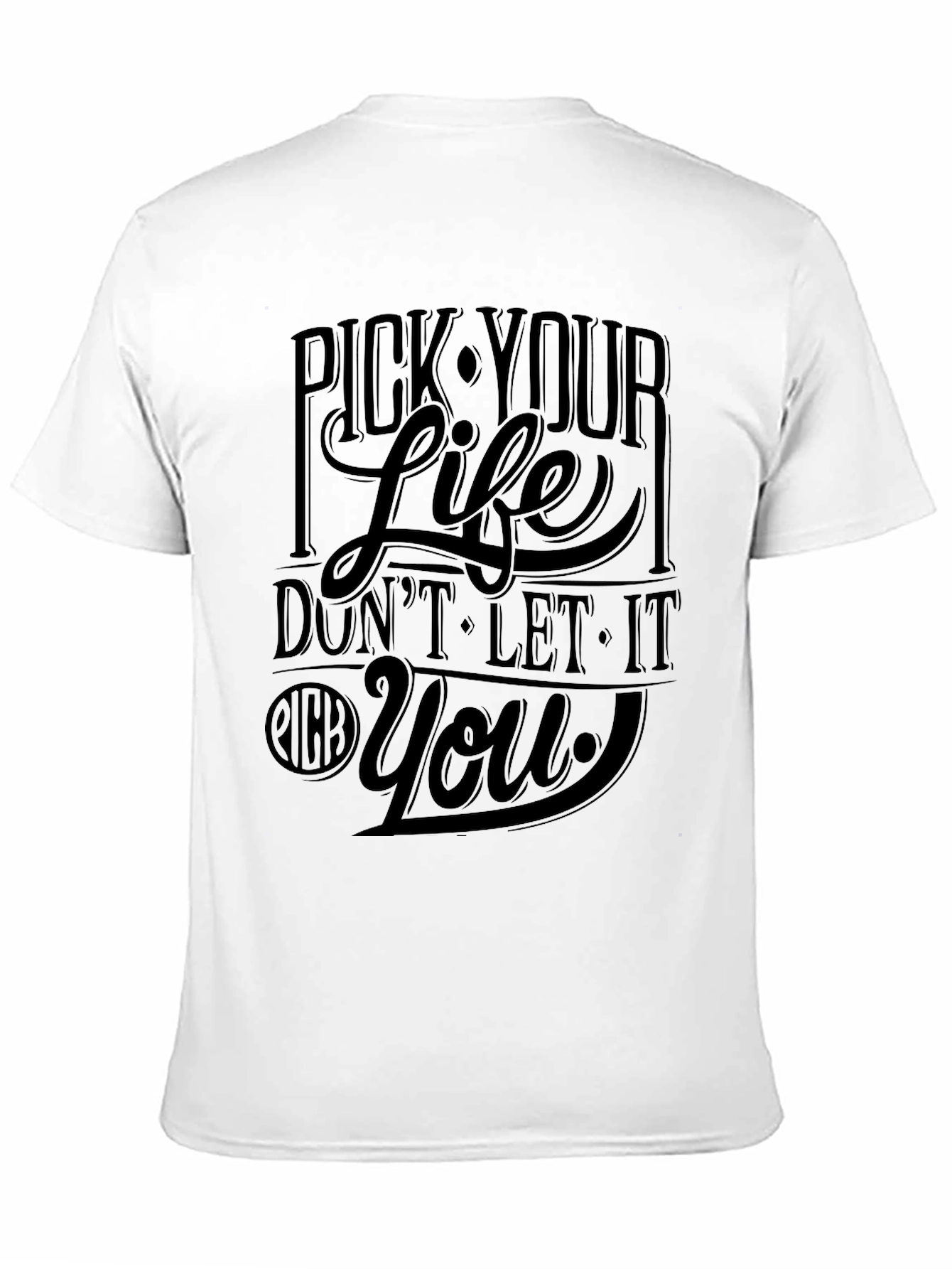 Pick Your Life Graphic T-Shirt - Black