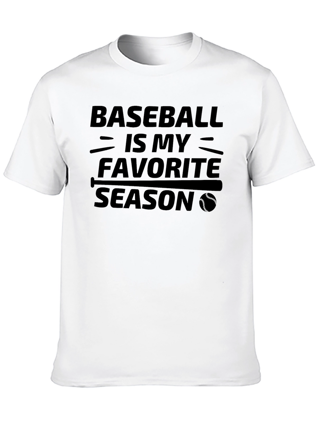 Baseball is My Favorite Season Black Graphic Tee