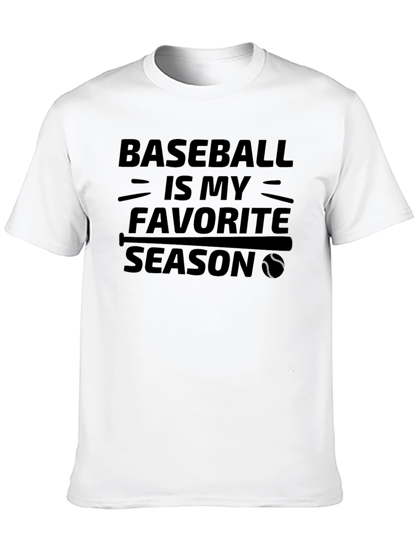 Baseball is My Favorite Season Black Graphic Tee