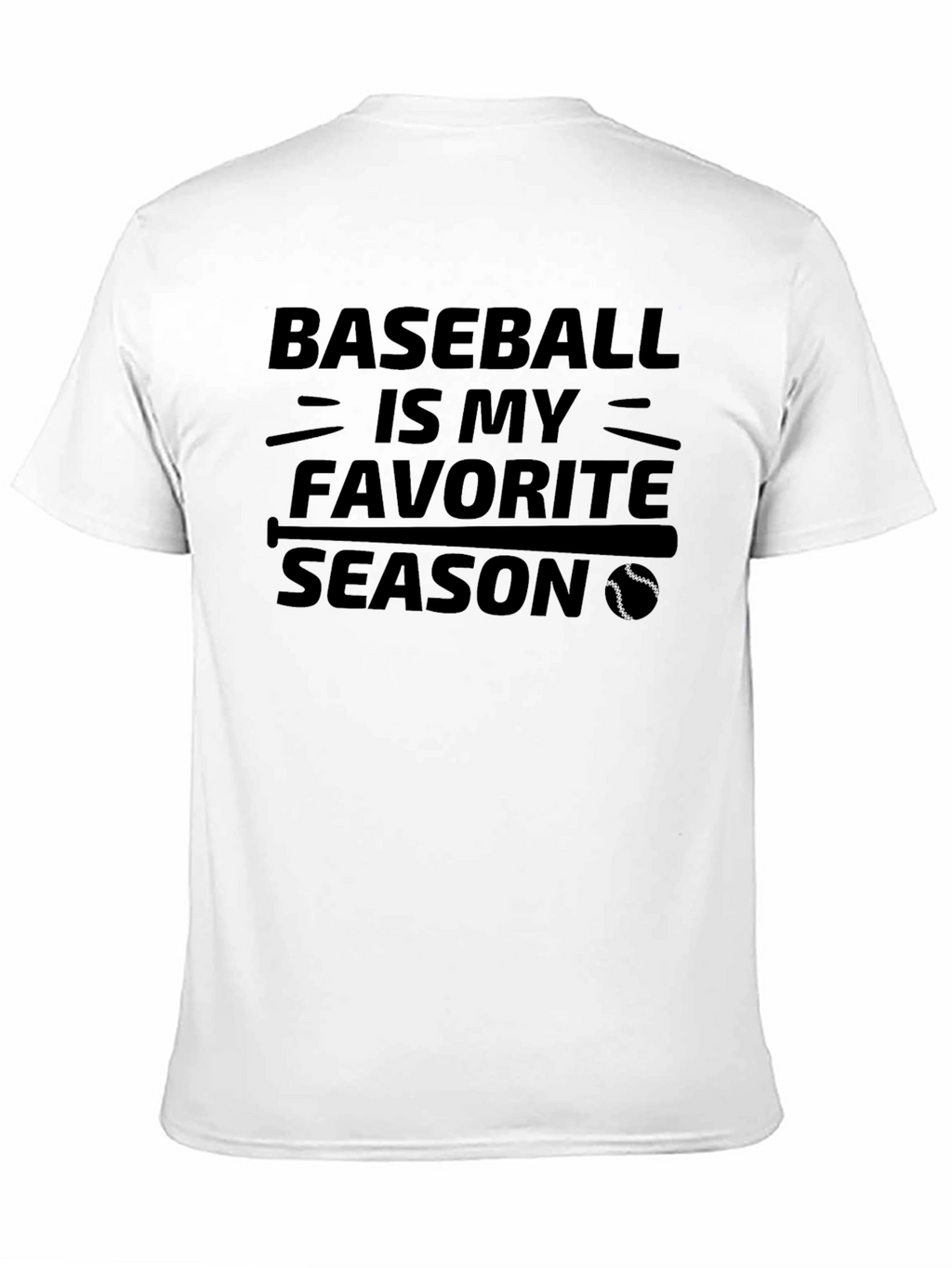 Baseball is My Favorite Season Black Graphic Tee