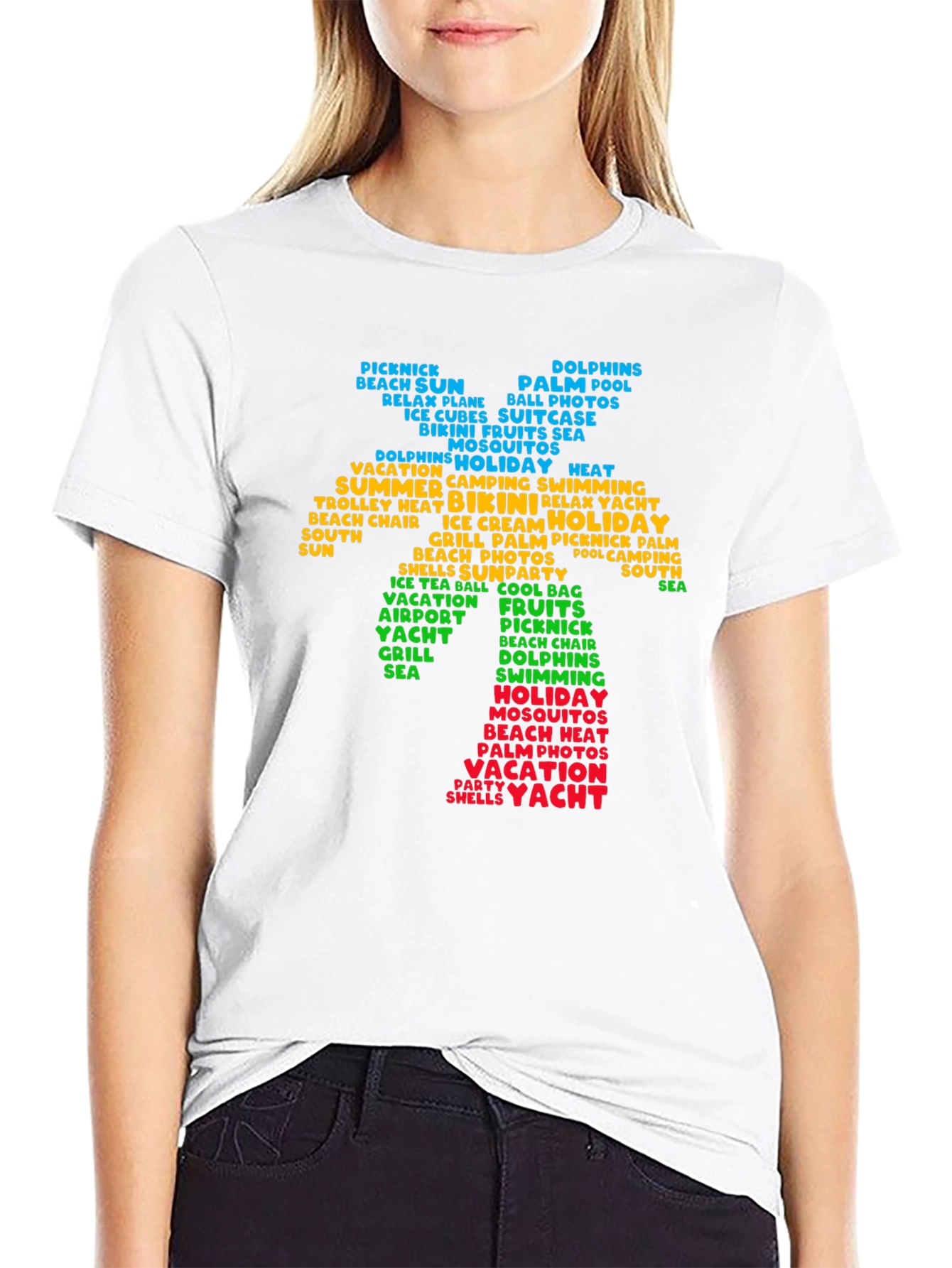 Summer Vacation Word Art Tee