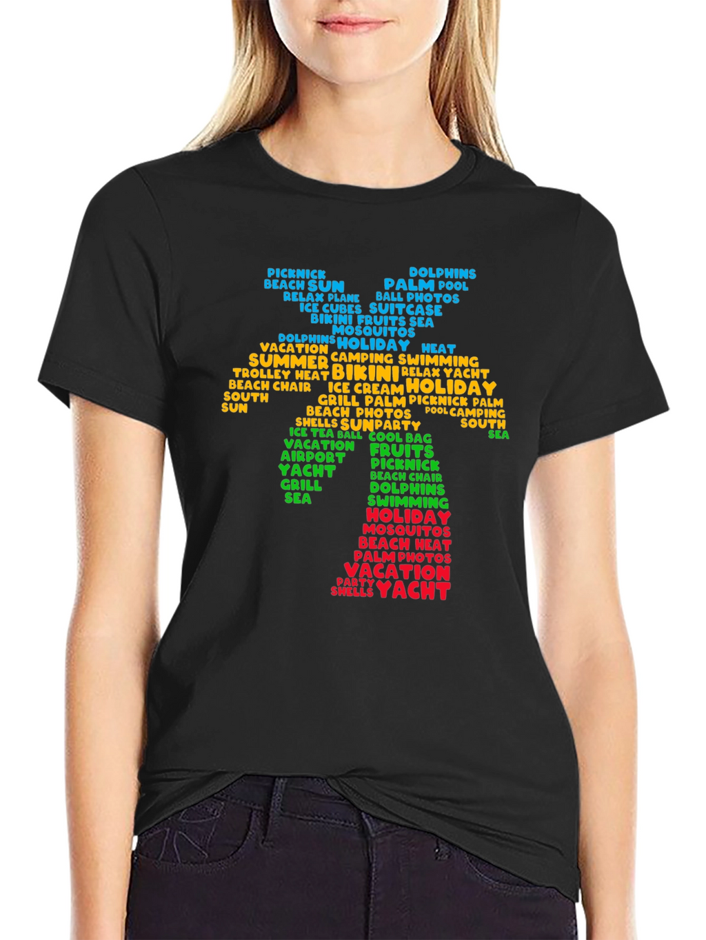 Summer Vacation Word Art Tee