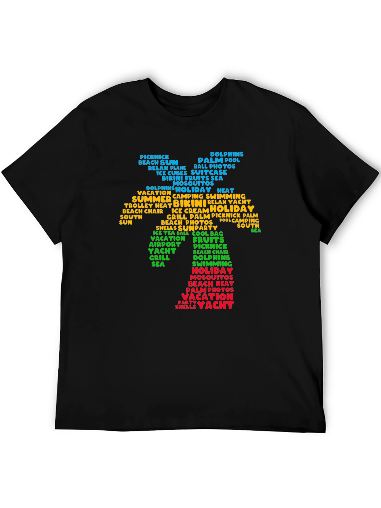 Summer Vacation Word Art Tee