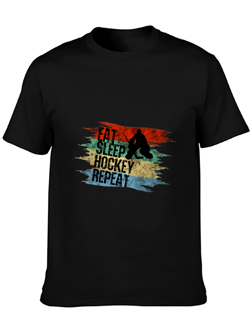 Eat Sleep Hockey Repeat Graphic Tee