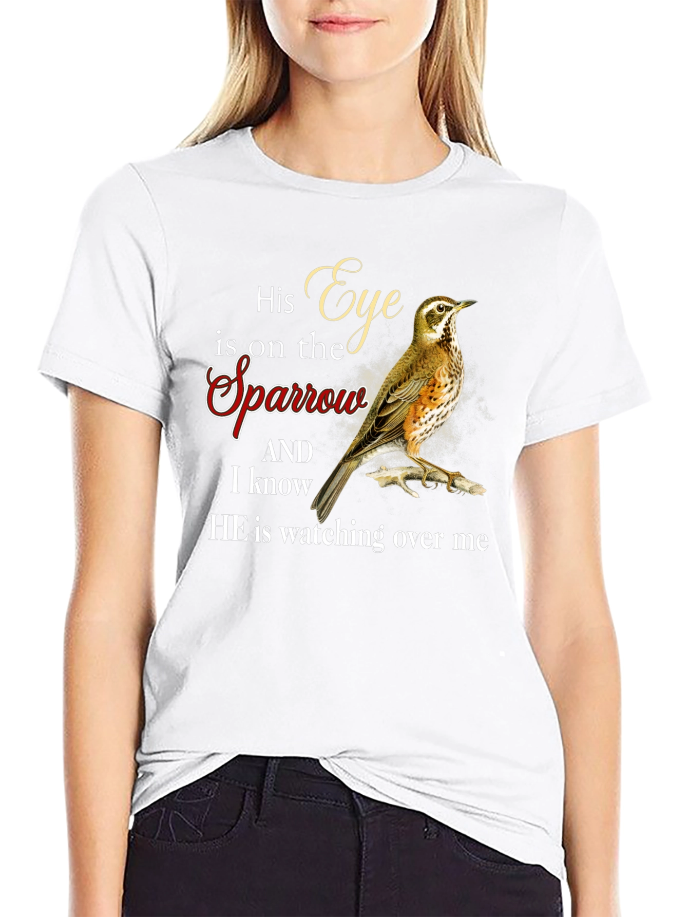 His Eye is on the Sparrow Graphic T-Shirt