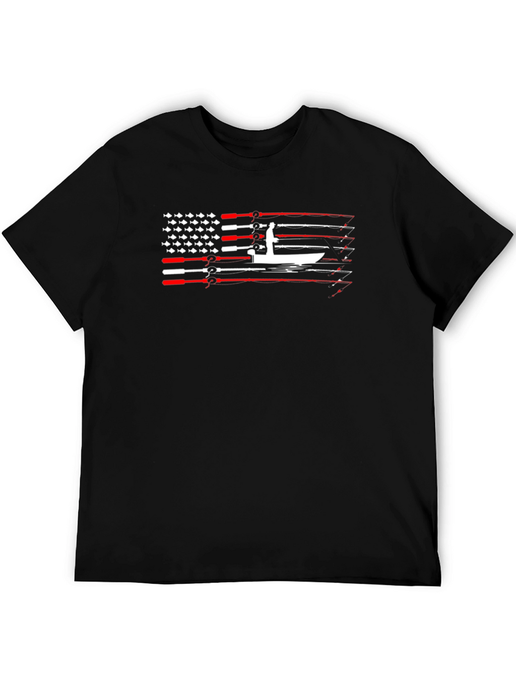 Fishing American Flag T-Shirt