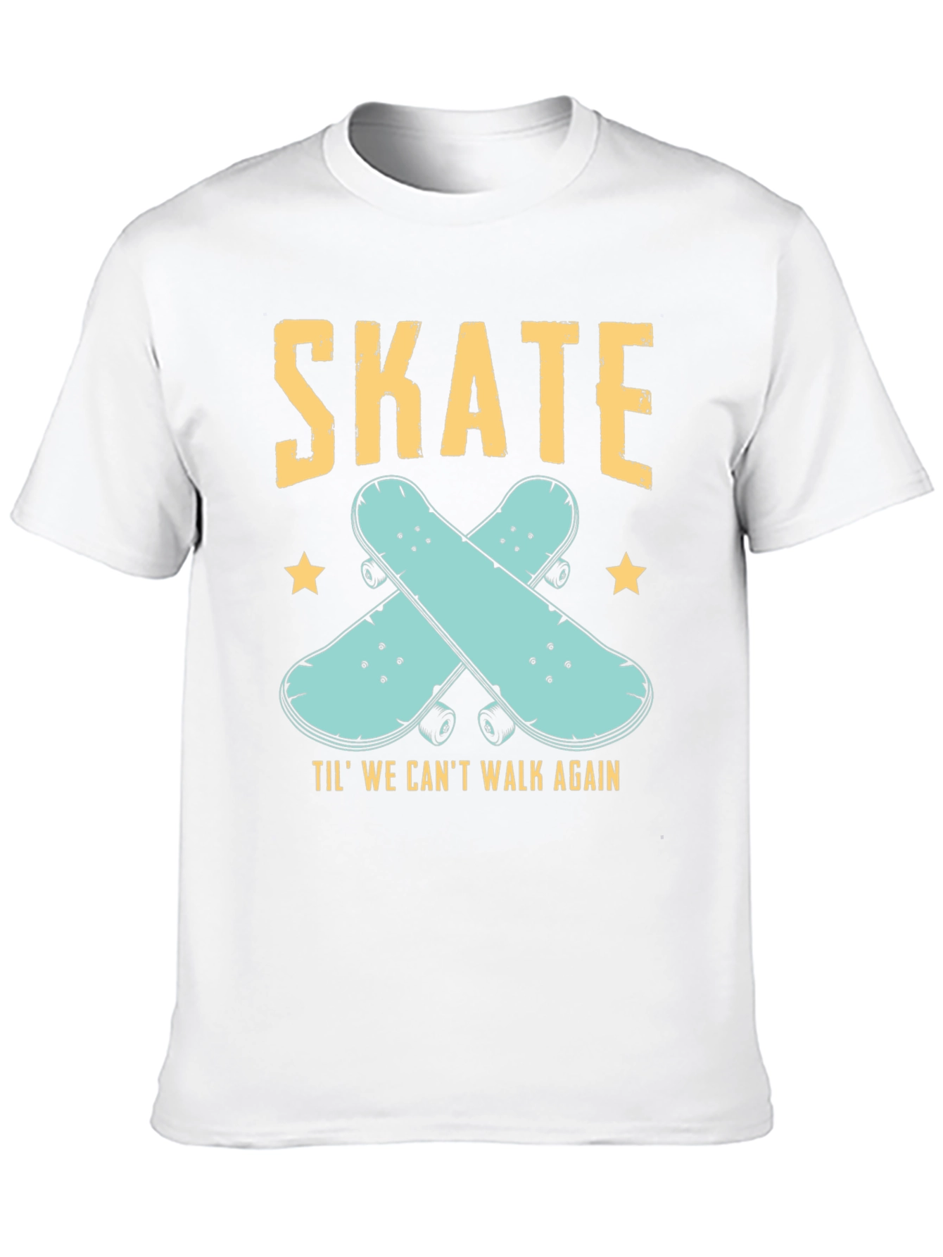 Skate Til We Cant Walk Again Black T-Shirt