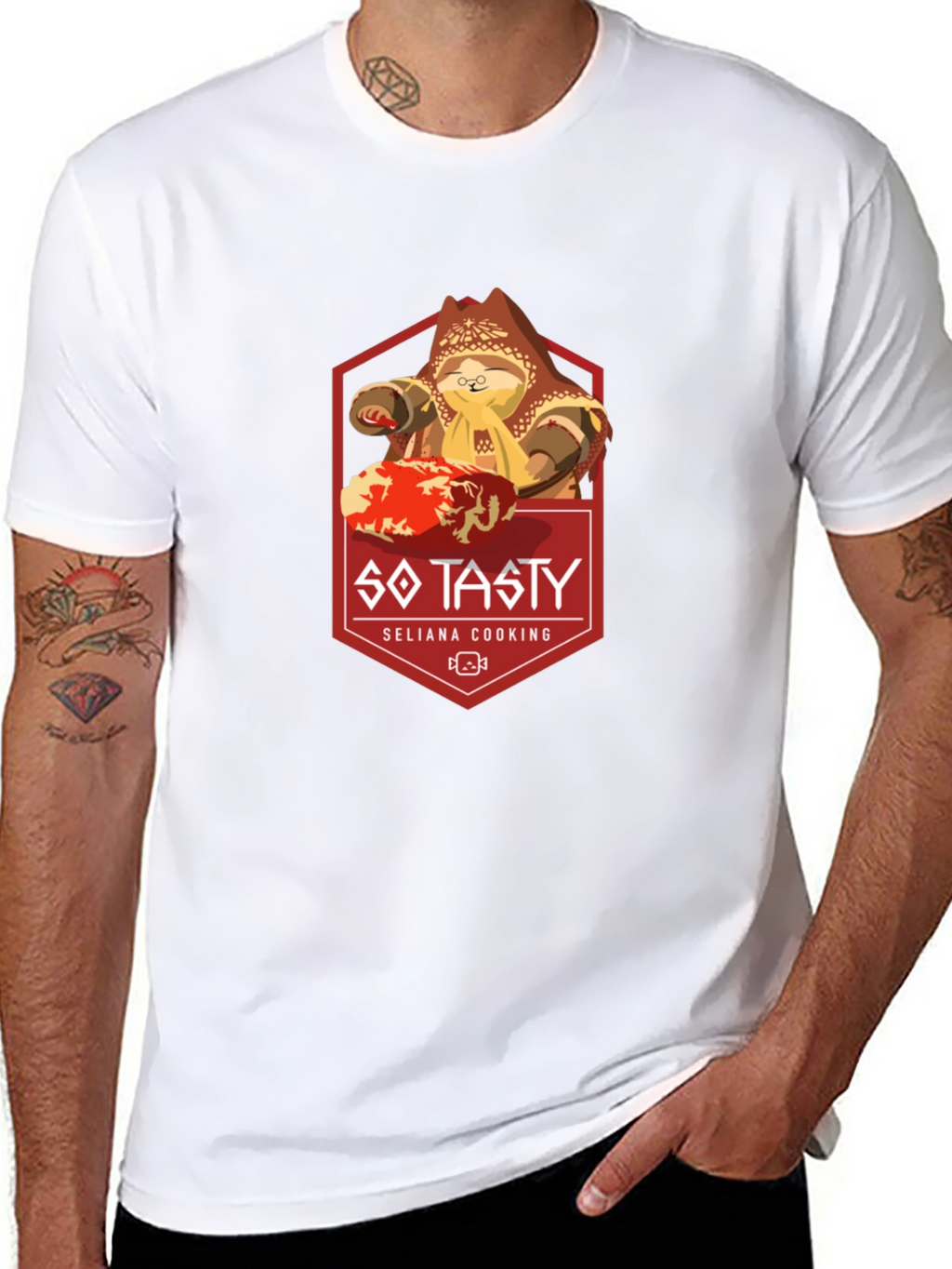 So Tasty Seliana Cooking Black Graphic Tee
