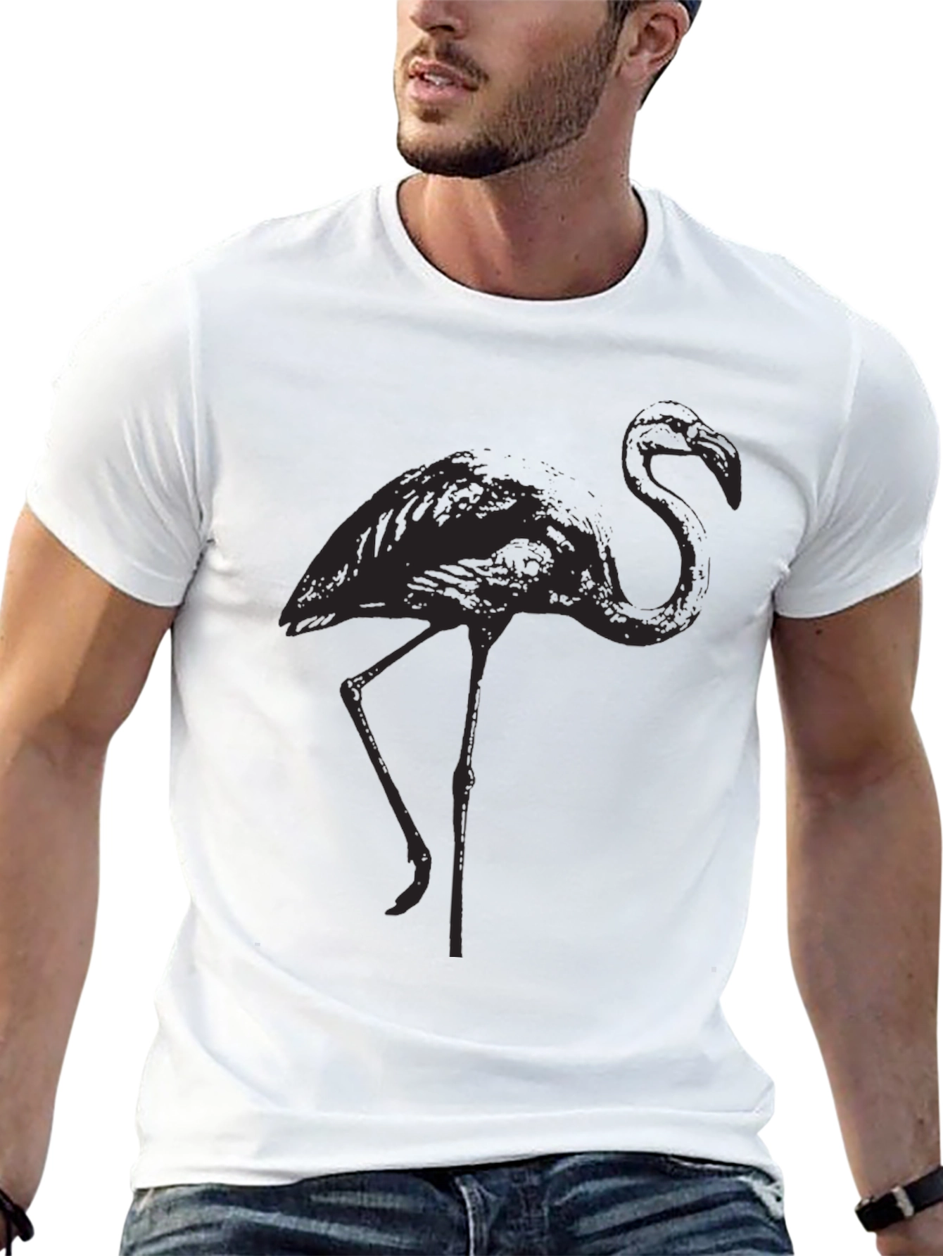 Black Flamingo Graphic Tee - Stylish Casual Wear