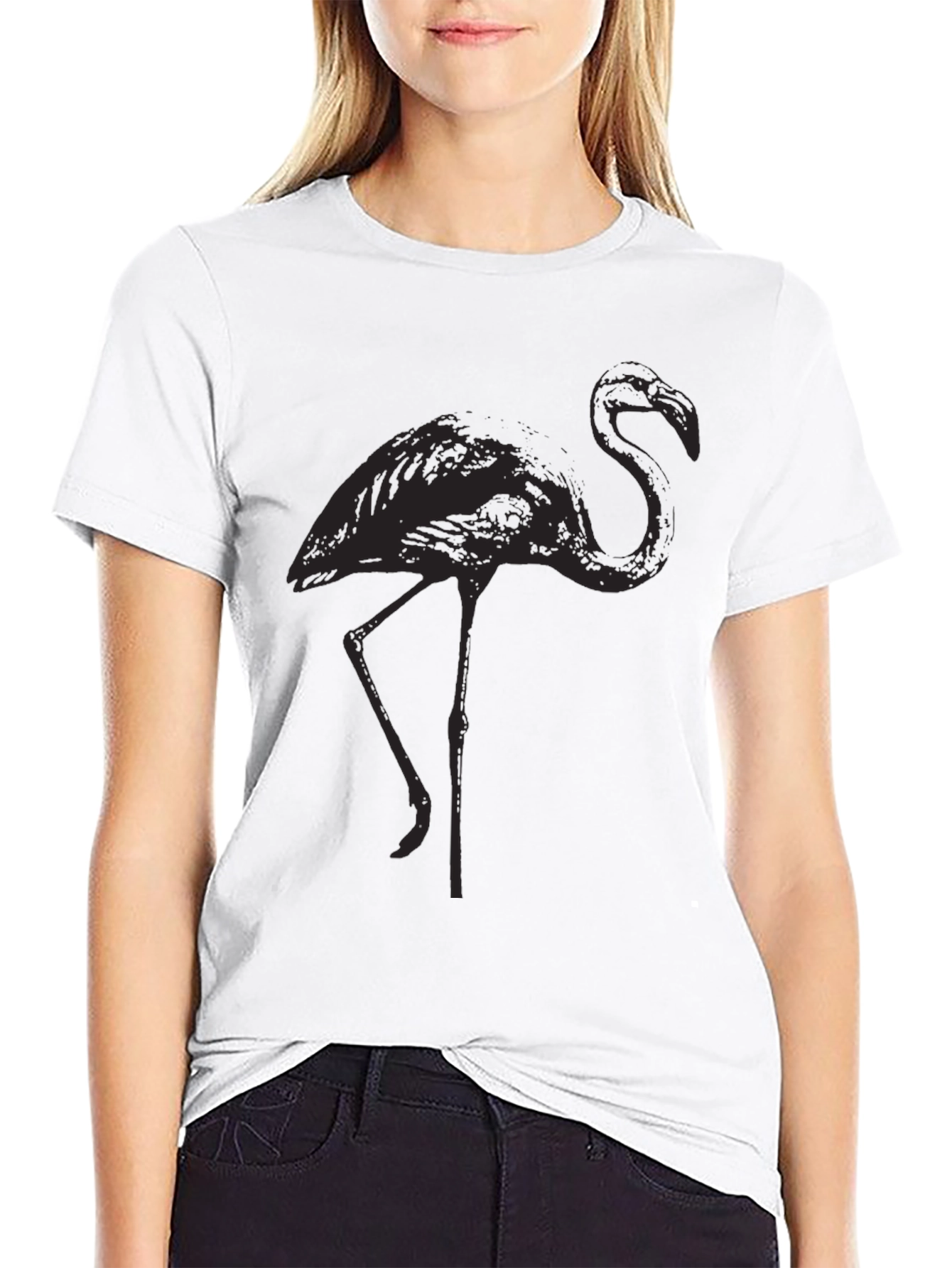 Black Flamingo Graphic Tee - Stylish Casual Wear
